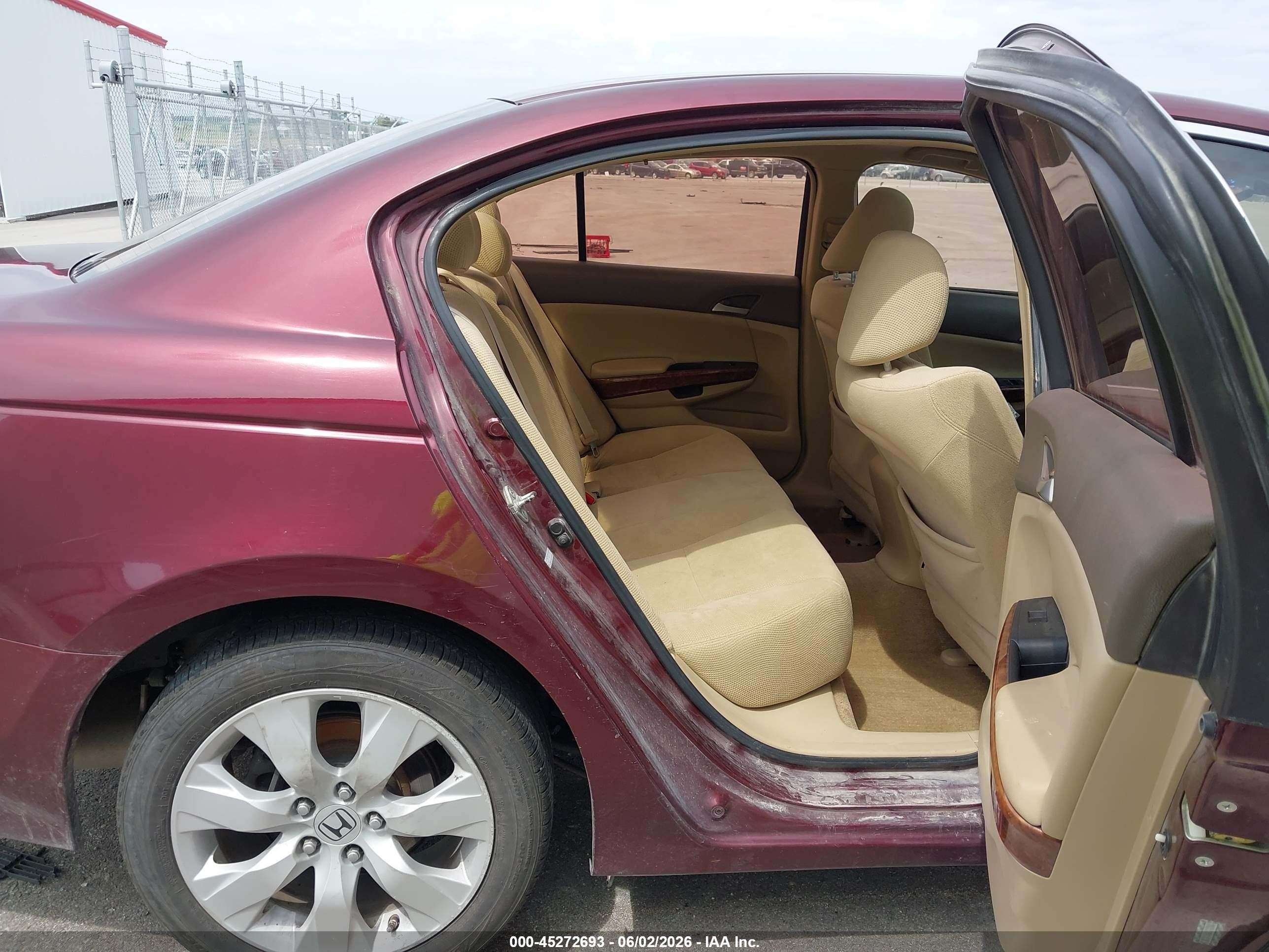 2009 Honda Accord 2.4 Ex Maroon vin: 1HGCP26799A064782
