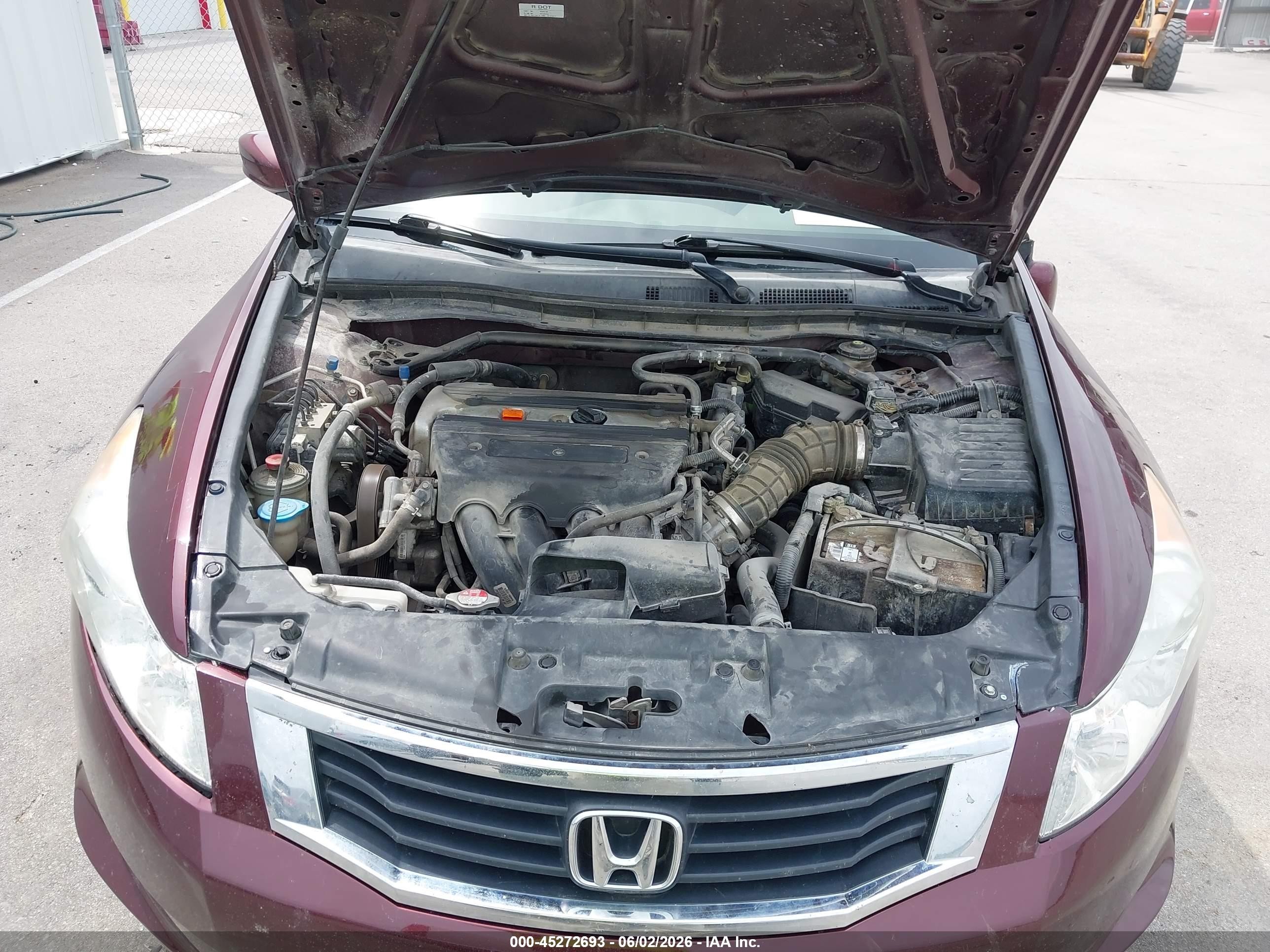 2009 Honda Accord 2.4 Ex Maroon vin: 1HGCP26799A064782