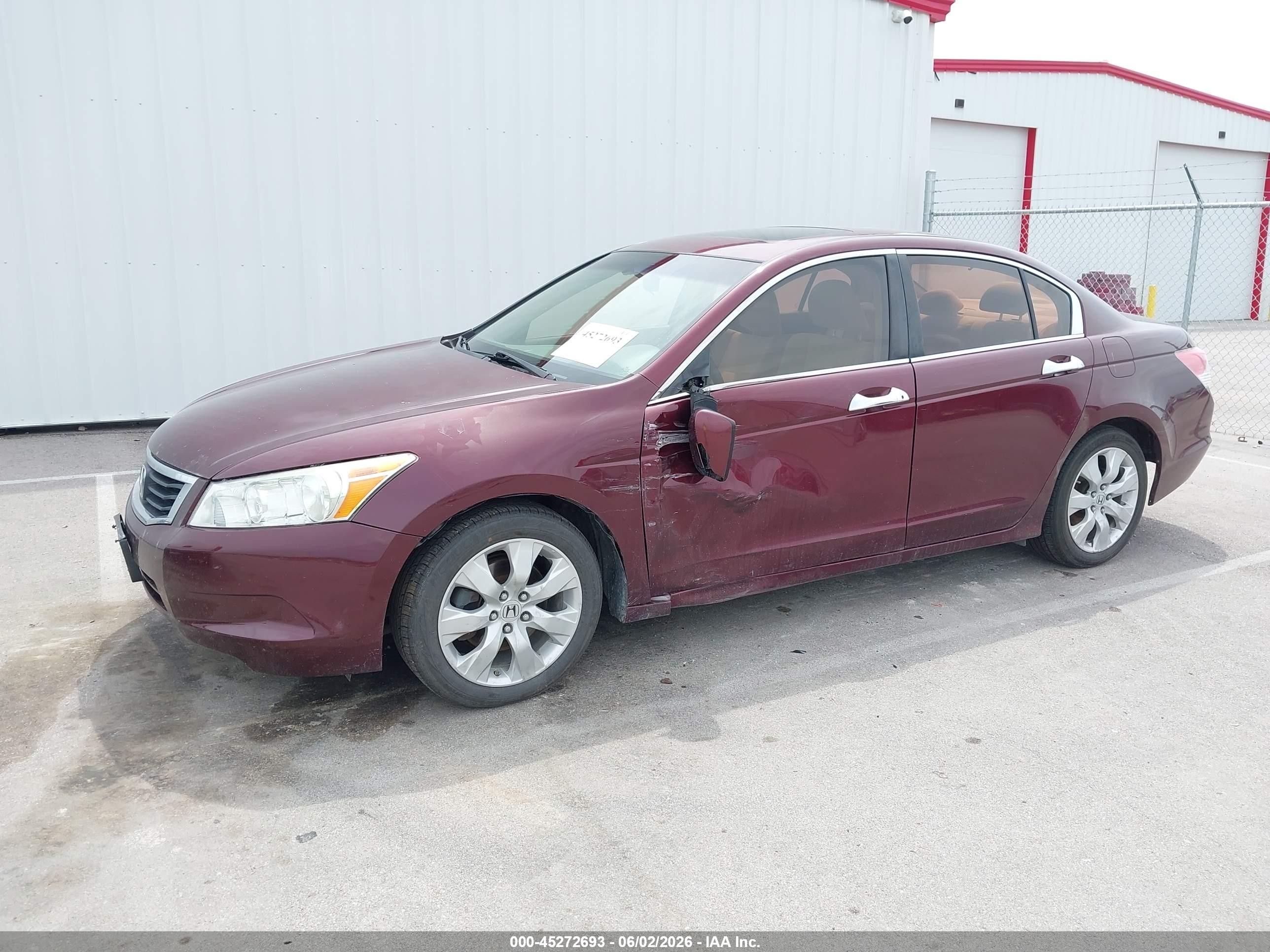 2009 Honda Accord 2.4 Ex Maroon vin: 1HGCP26799A064782