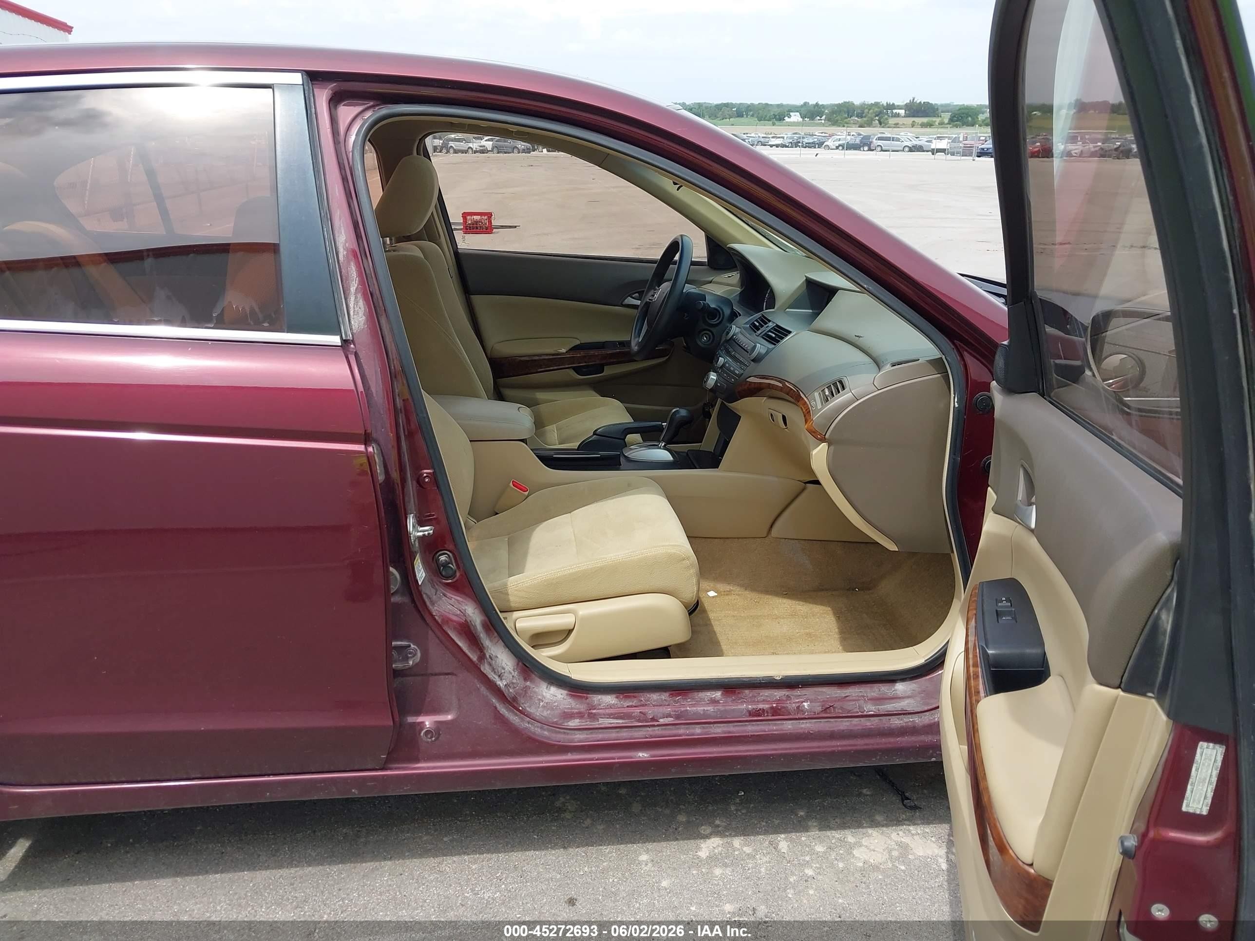 2009 Honda Accord 2.4 Ex Maroon vin: 1HGCP26799A064782