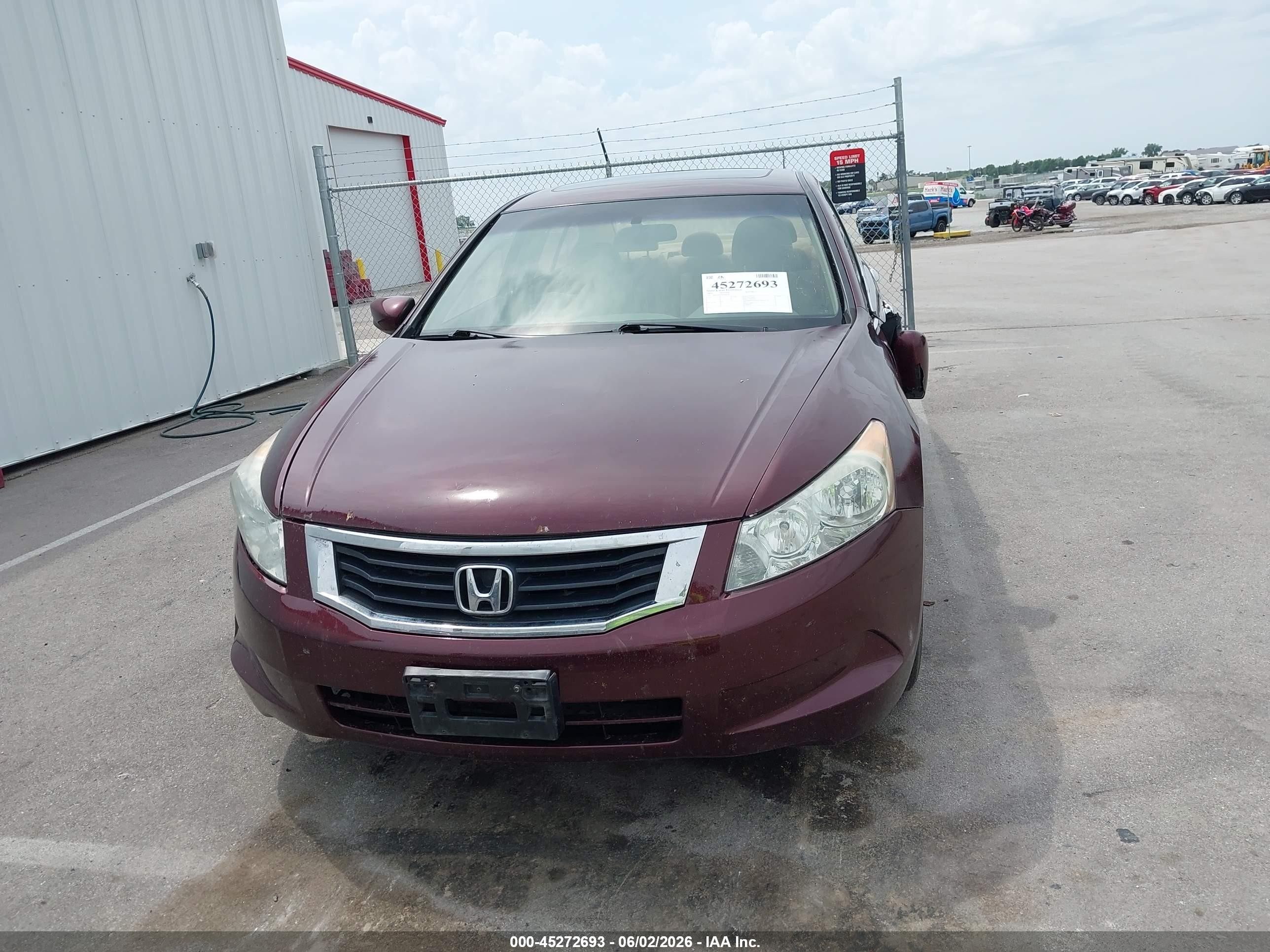 2009 Honda Accord 2.4 Ex Maroon vin: 1HGCP26799A064782