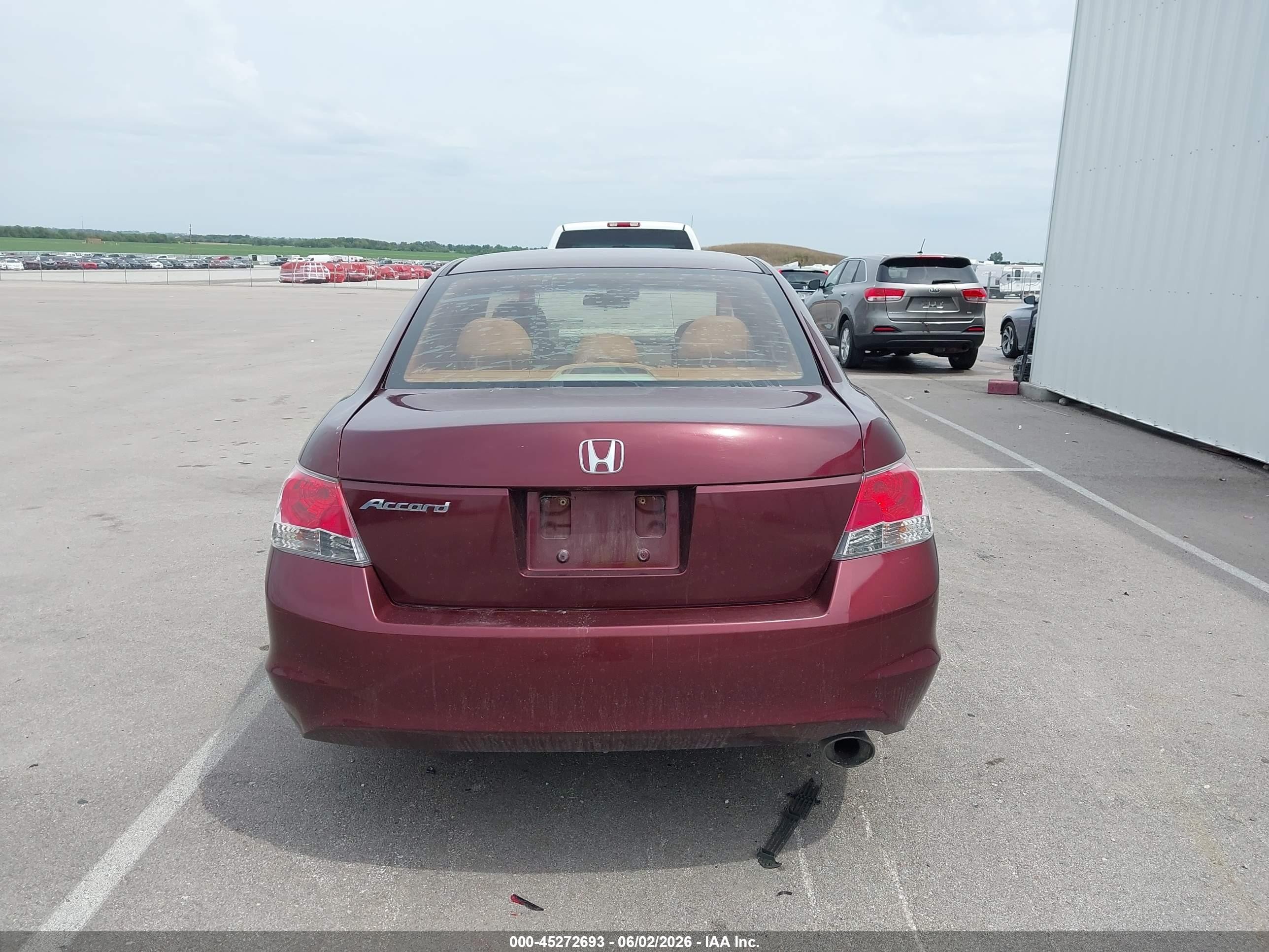 2009 Honda Accord 2.4 Ex Maroon vin: 1HGCP26799A064782