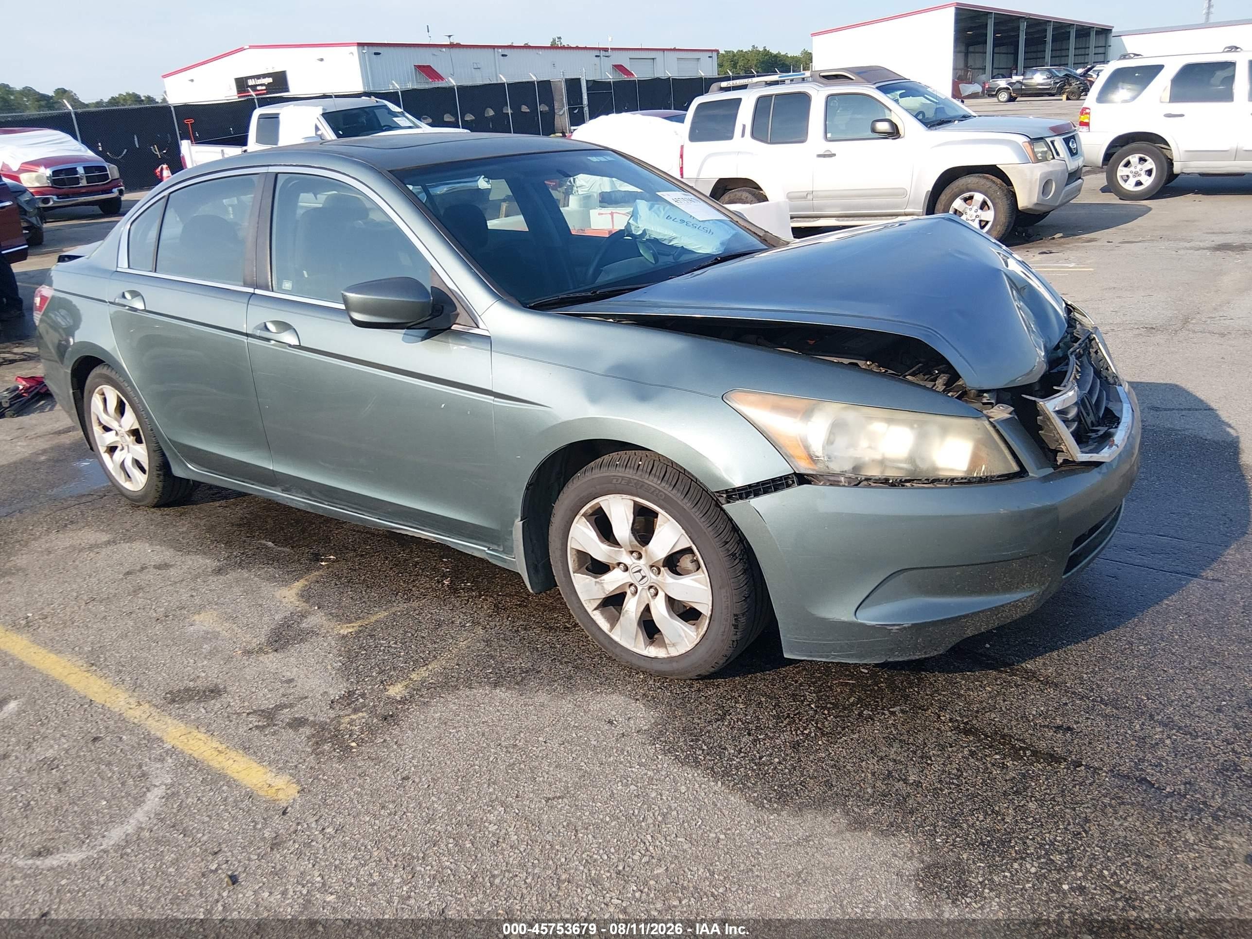 2009 Honda Accord 2.4 Ex Green vin: 1HGCP26799A125631