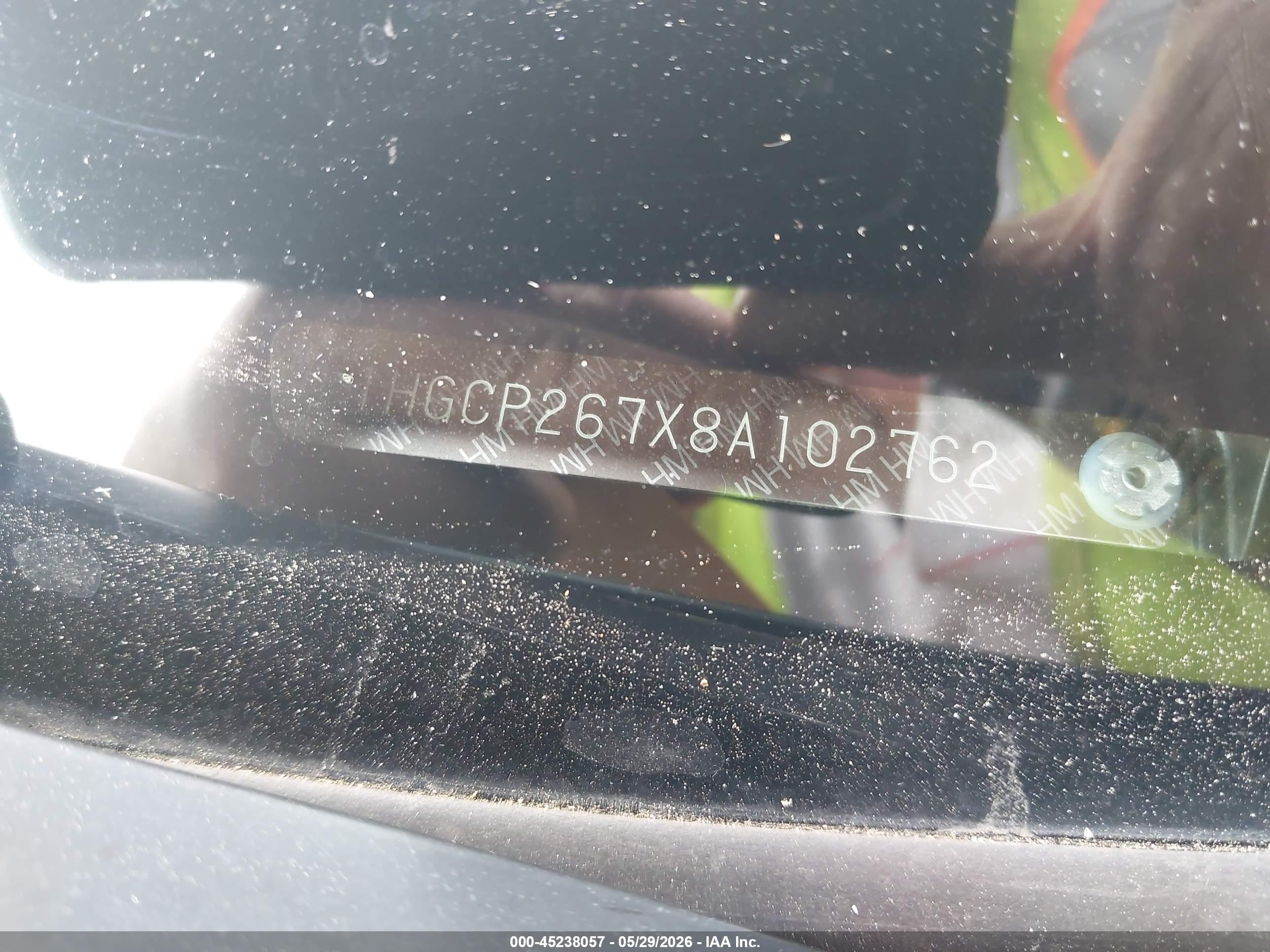 2008 Honda Accord 2.4 Ex Teal vin: 1HGCP267X8A102762