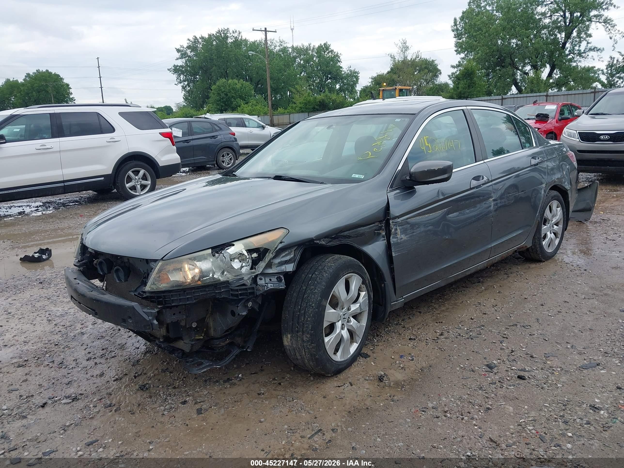 2008 Honda Accord 2.4 Ex Gray vin: 1HGCP267X8A108285