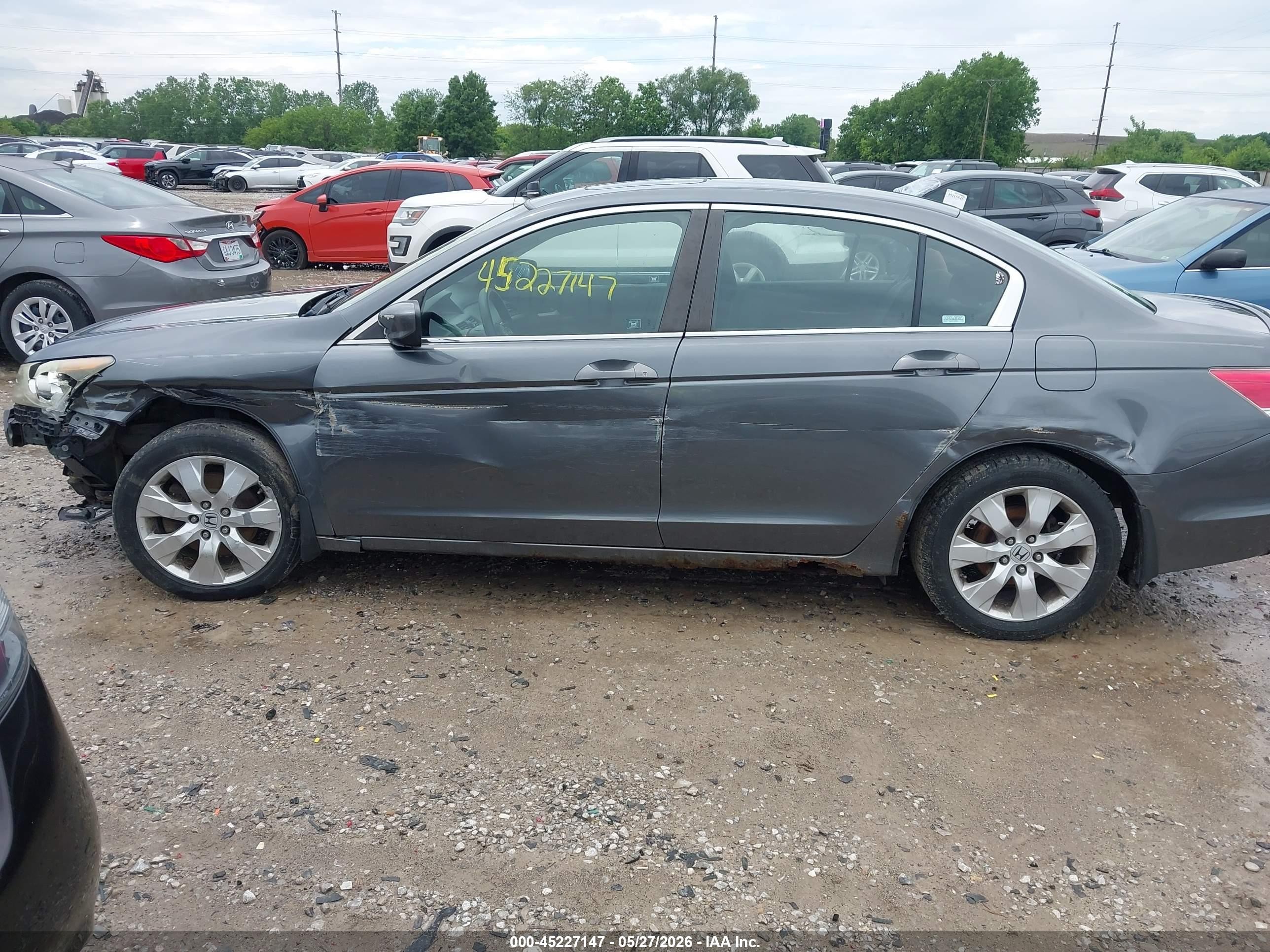 2008 Honda Accord 2.4 Ex Gray vin: 1HGCP267X8A108285