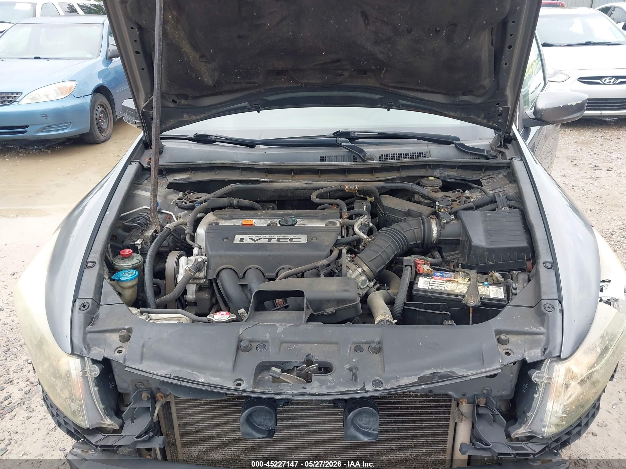 2008 Honda Accord 2.4 Ex Gray vin: 1HGCP267X8A108285