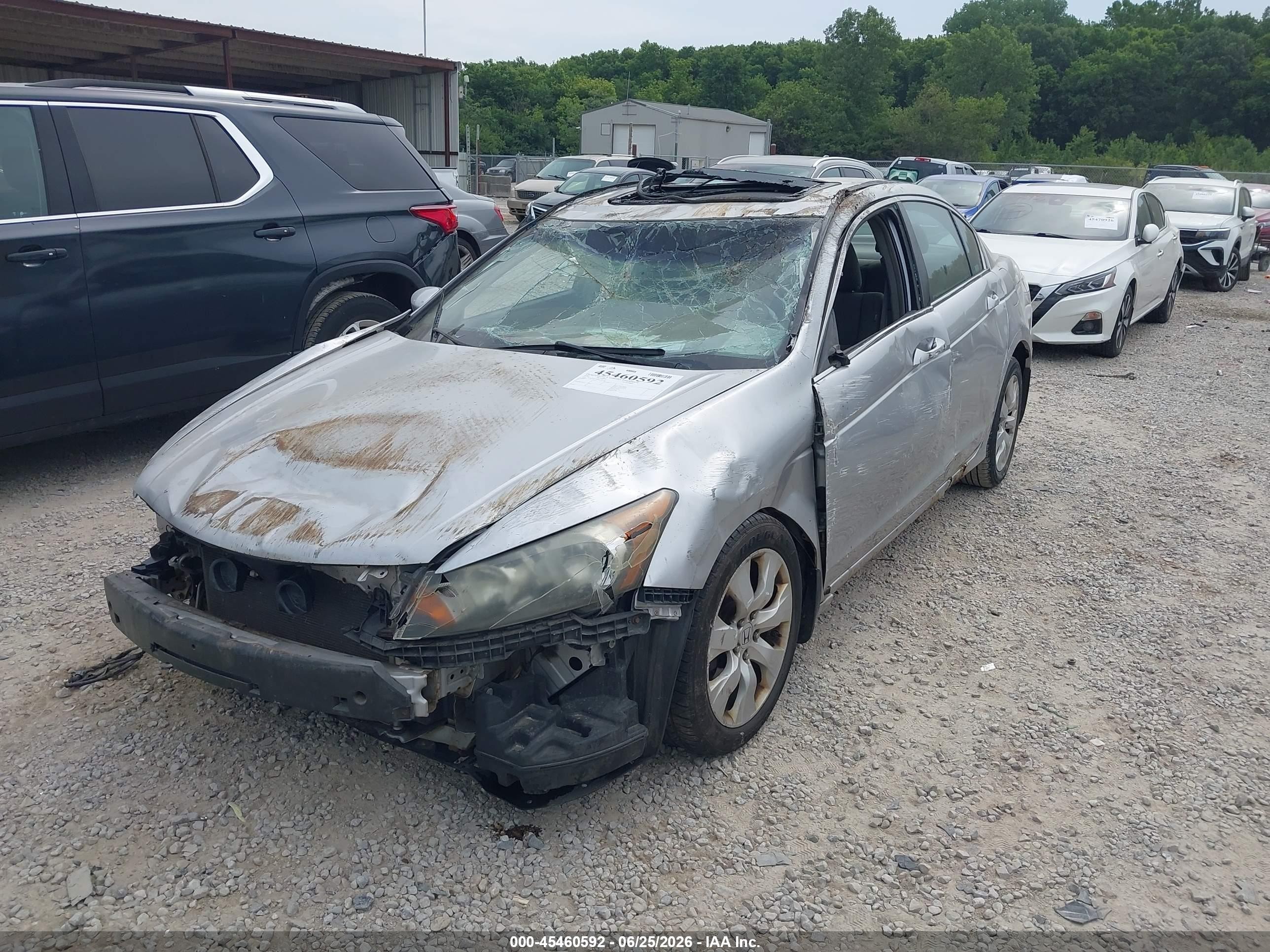 2008 Honda Accord 2.4 Ex Silver vin: 1HGCP267X8A118136