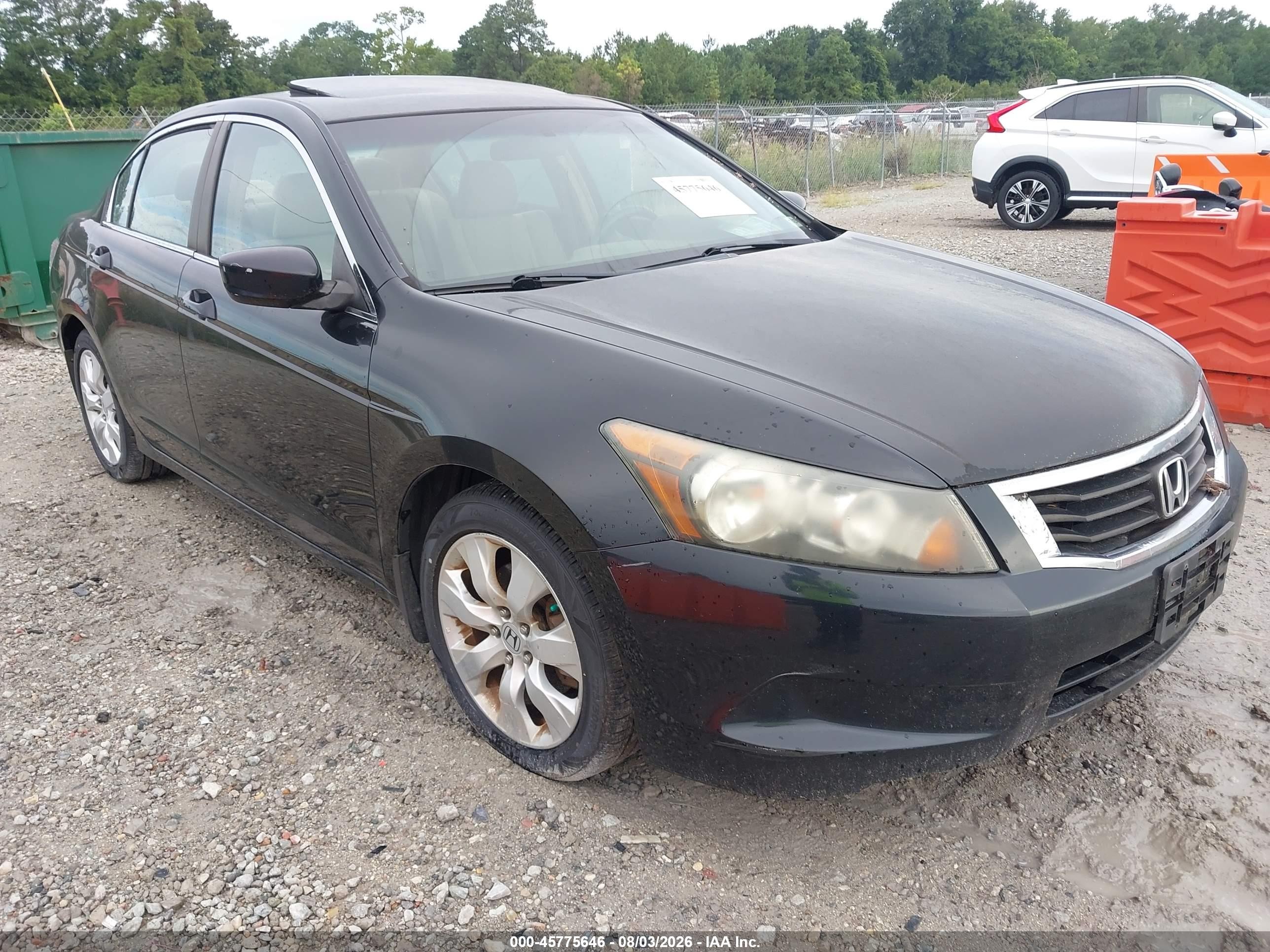 2008 Honda Accord 2.4 Ex Black vin: 1HGCP267X8A132652