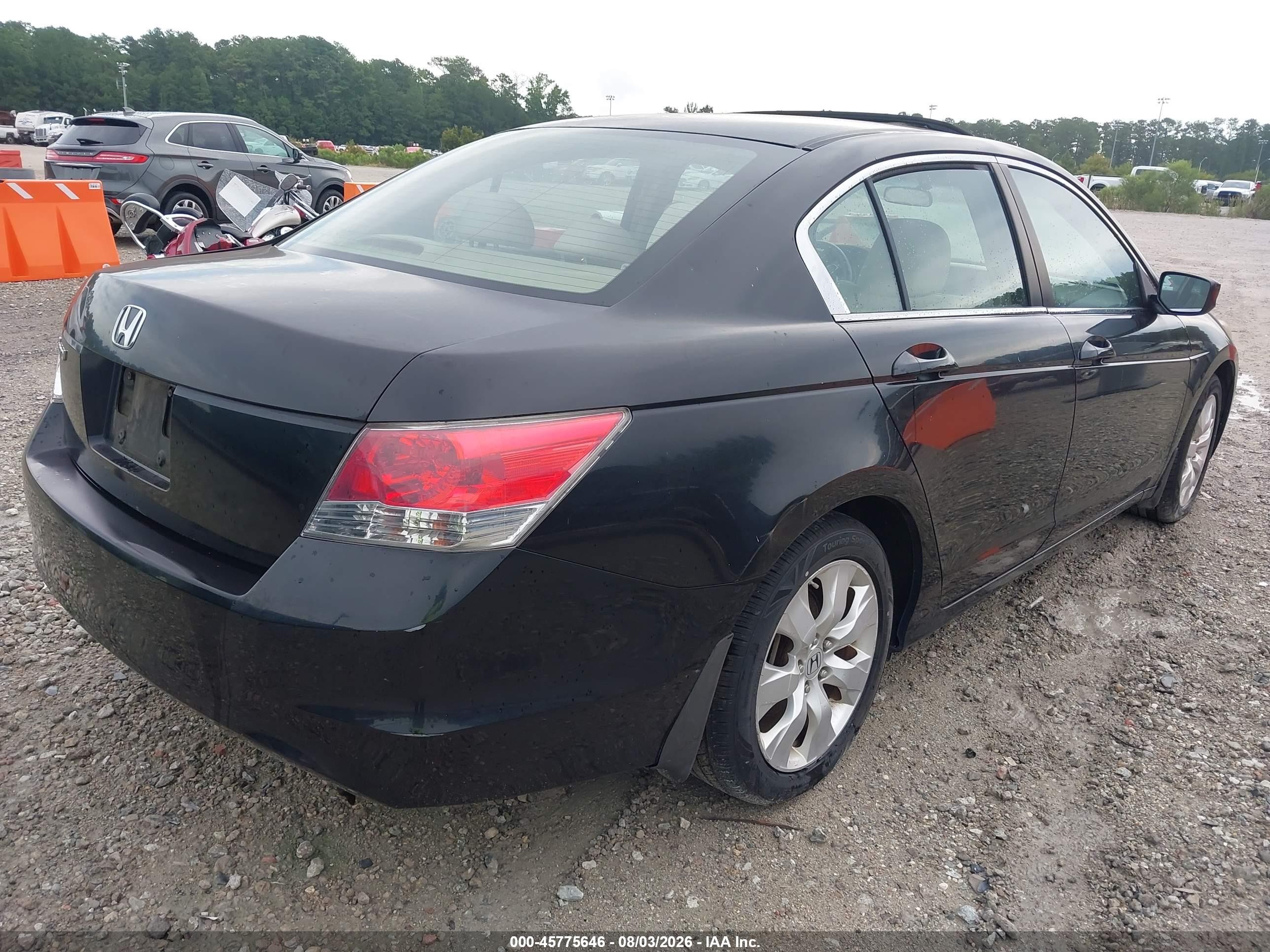 2008 Honda Accord 2.4 Ex Black vin: 1HGCP267X8A132652