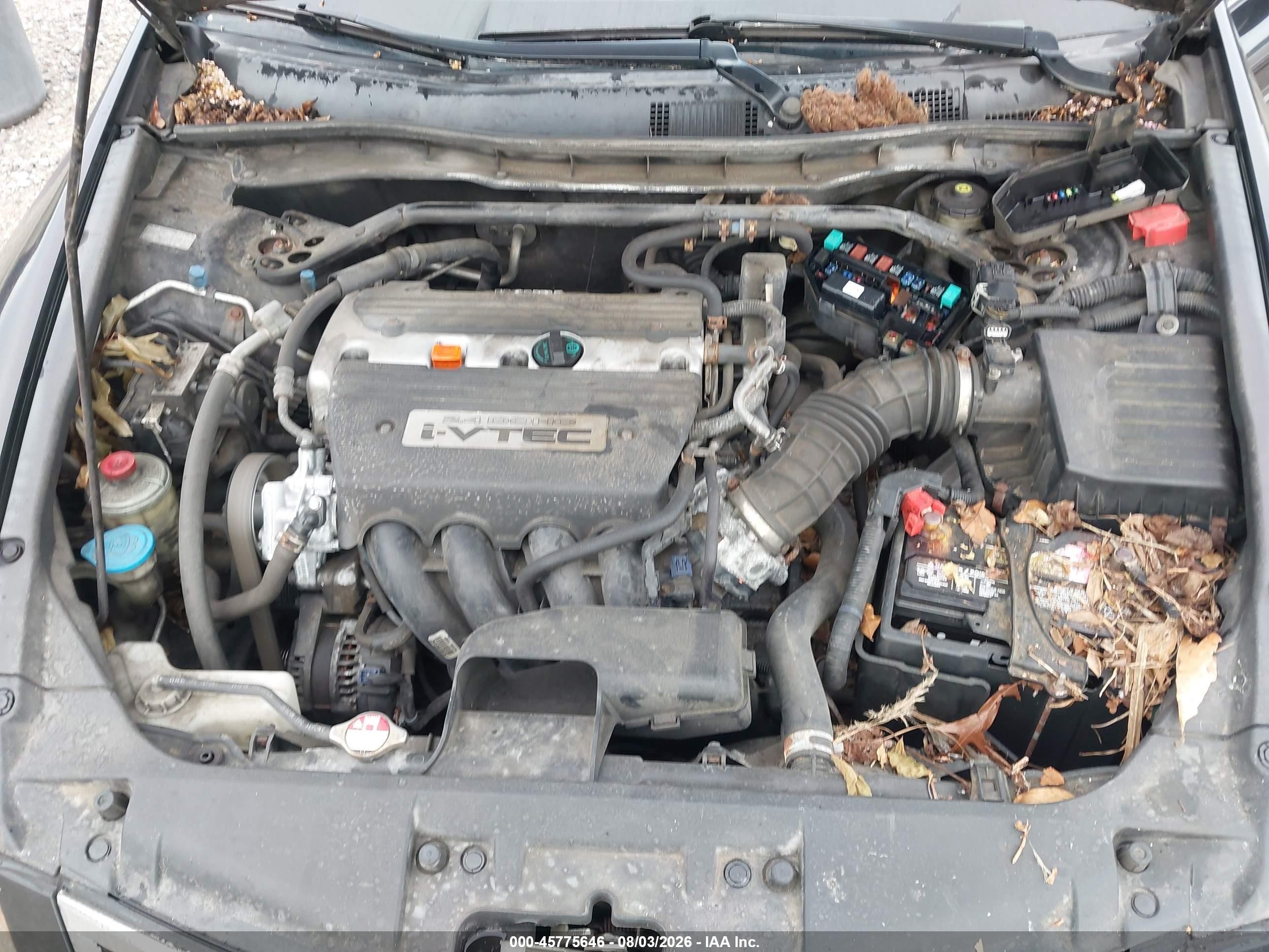 2008 Honda Accord 2.4 Ex Black vin: 1HGCP267X8A132652