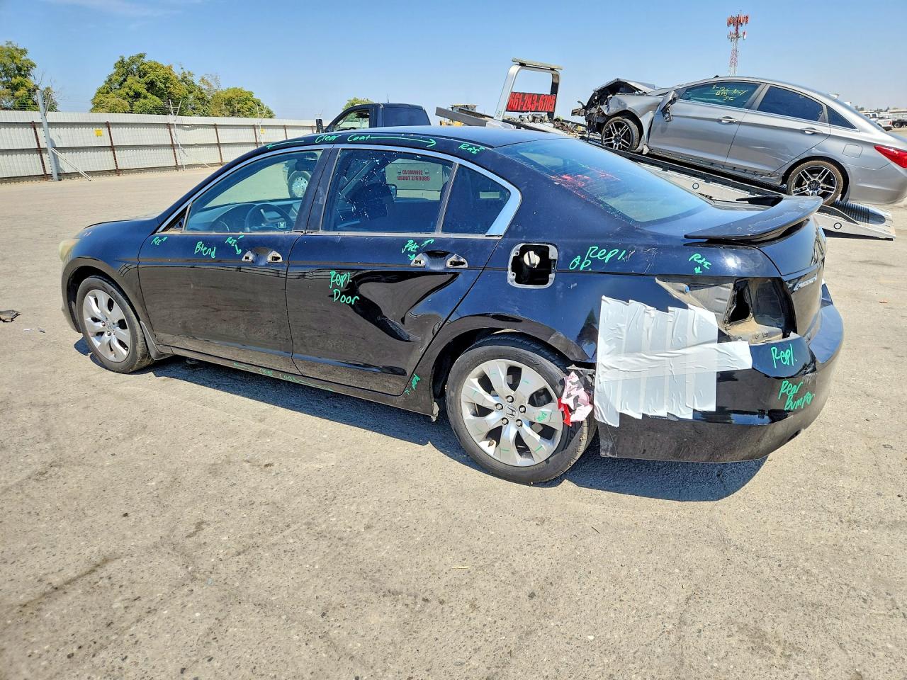 2008 Honda Accord Ex Black vin: 1HGCP267X8A134031