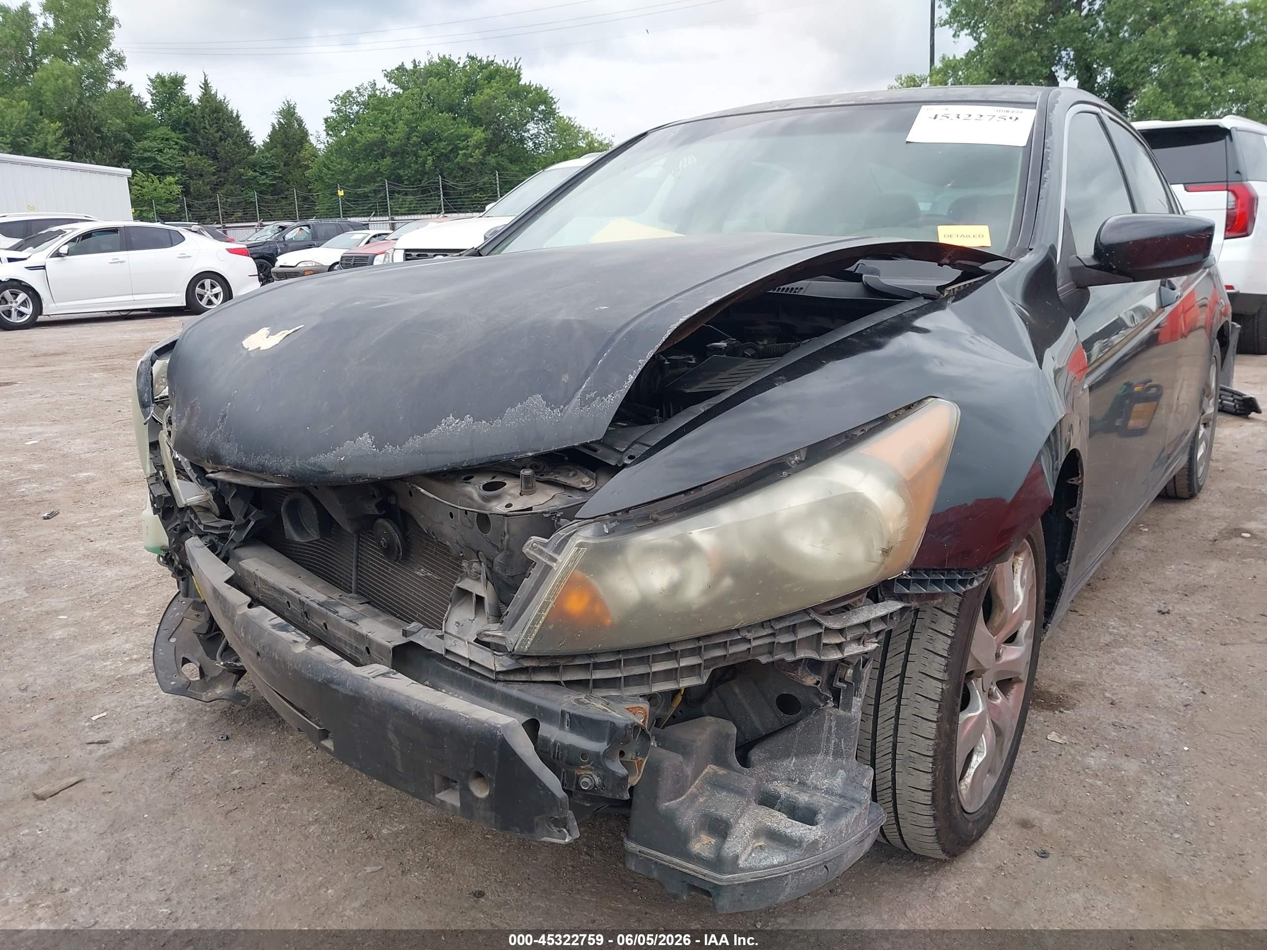 2008 Honda Accord 2.4 Ex-l Black vin: 1HGCP26808A004073
