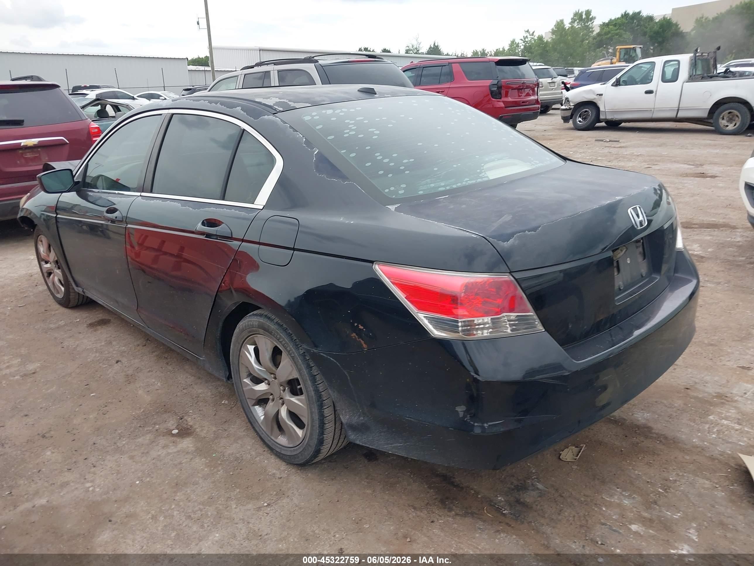 2008 Honda Accord 2.4 Ex-l Black vin: 1HGCP26808A004073