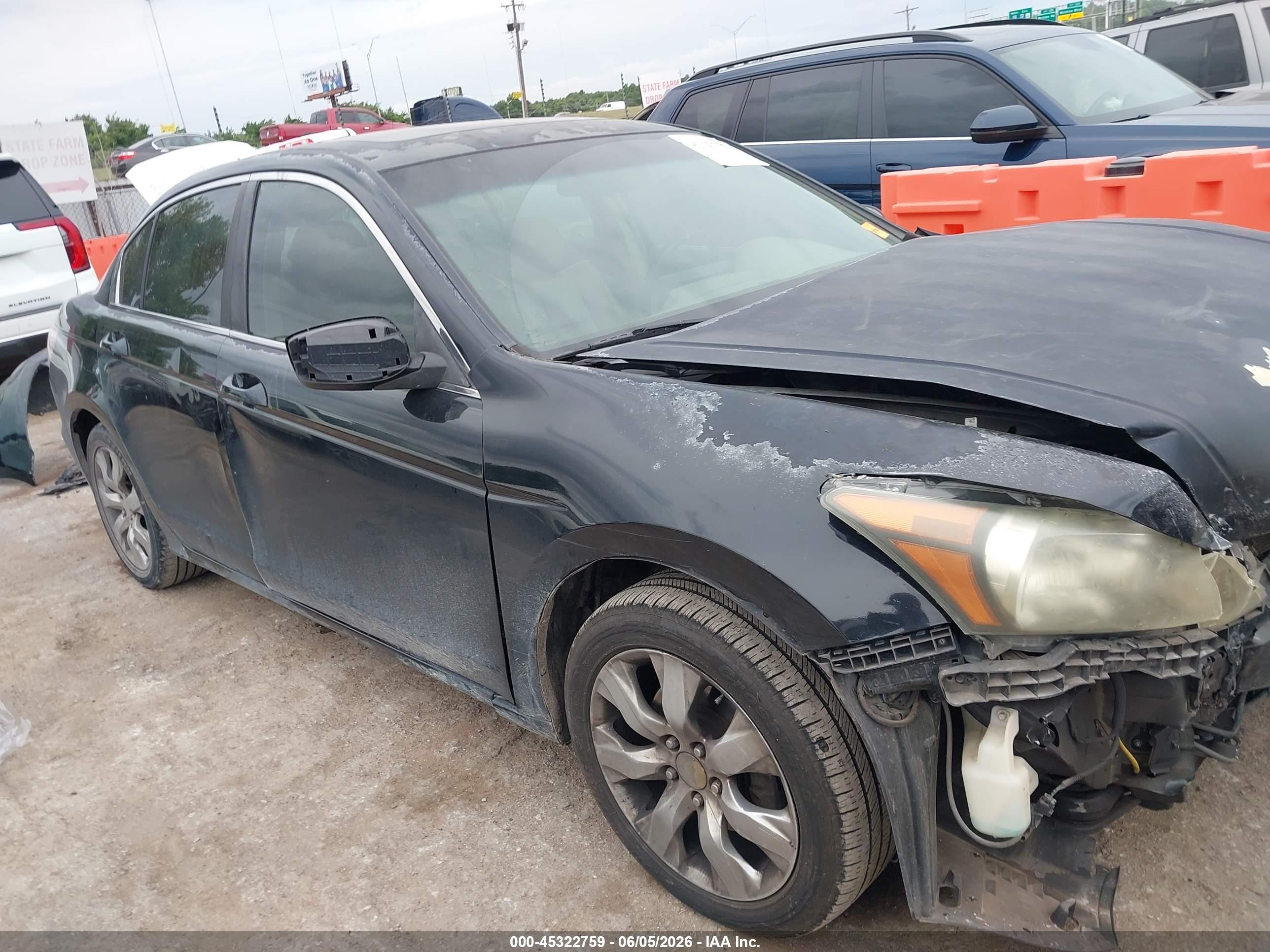 2008 Honda Accord 2.4 Ex-l Black vin: 1HGCP26808A004073