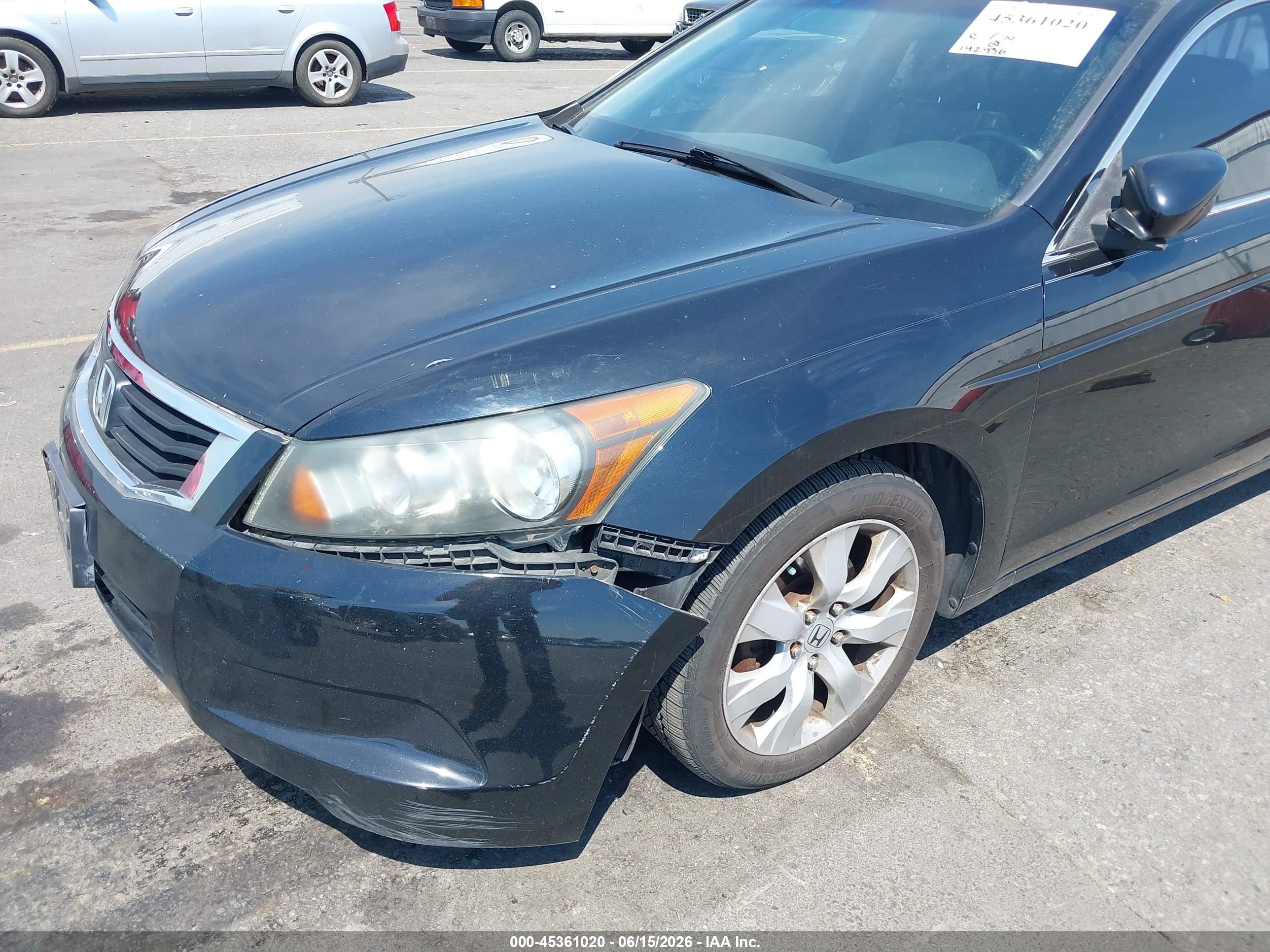 2008 Honda Accord 2.4 Ex-l Black vin: 1HGCP26808A009094