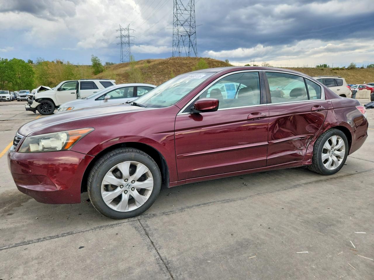 2008 Honda Accord Exl Maroon vin: 1HGCP26808A024288