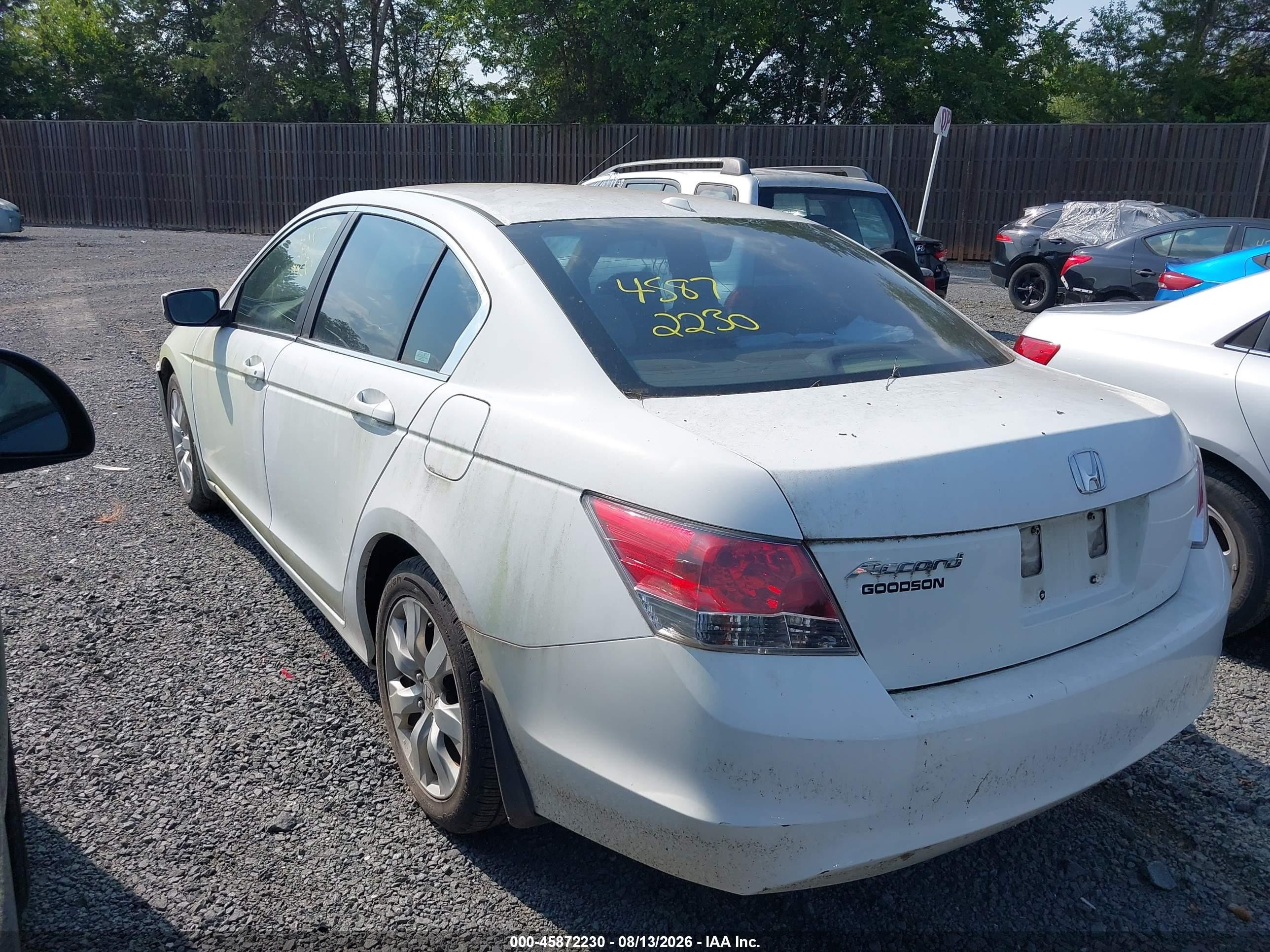 2008 Honda Accord 2.4 Ex-l White vin: 1HGCP26808A030270