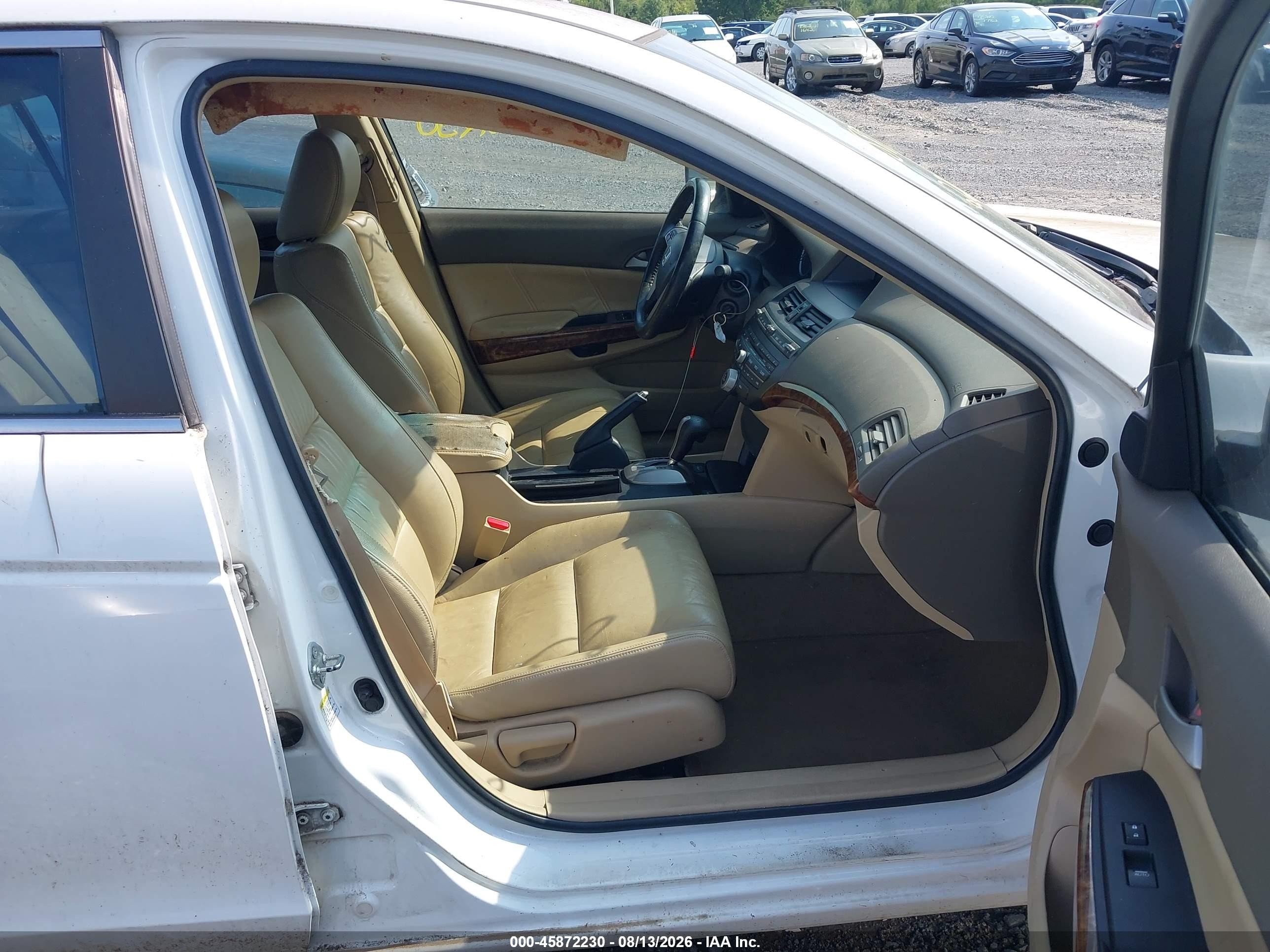 2008 Honda Accord 2.4 Ex-l White vin: 1HGCP26808A030270