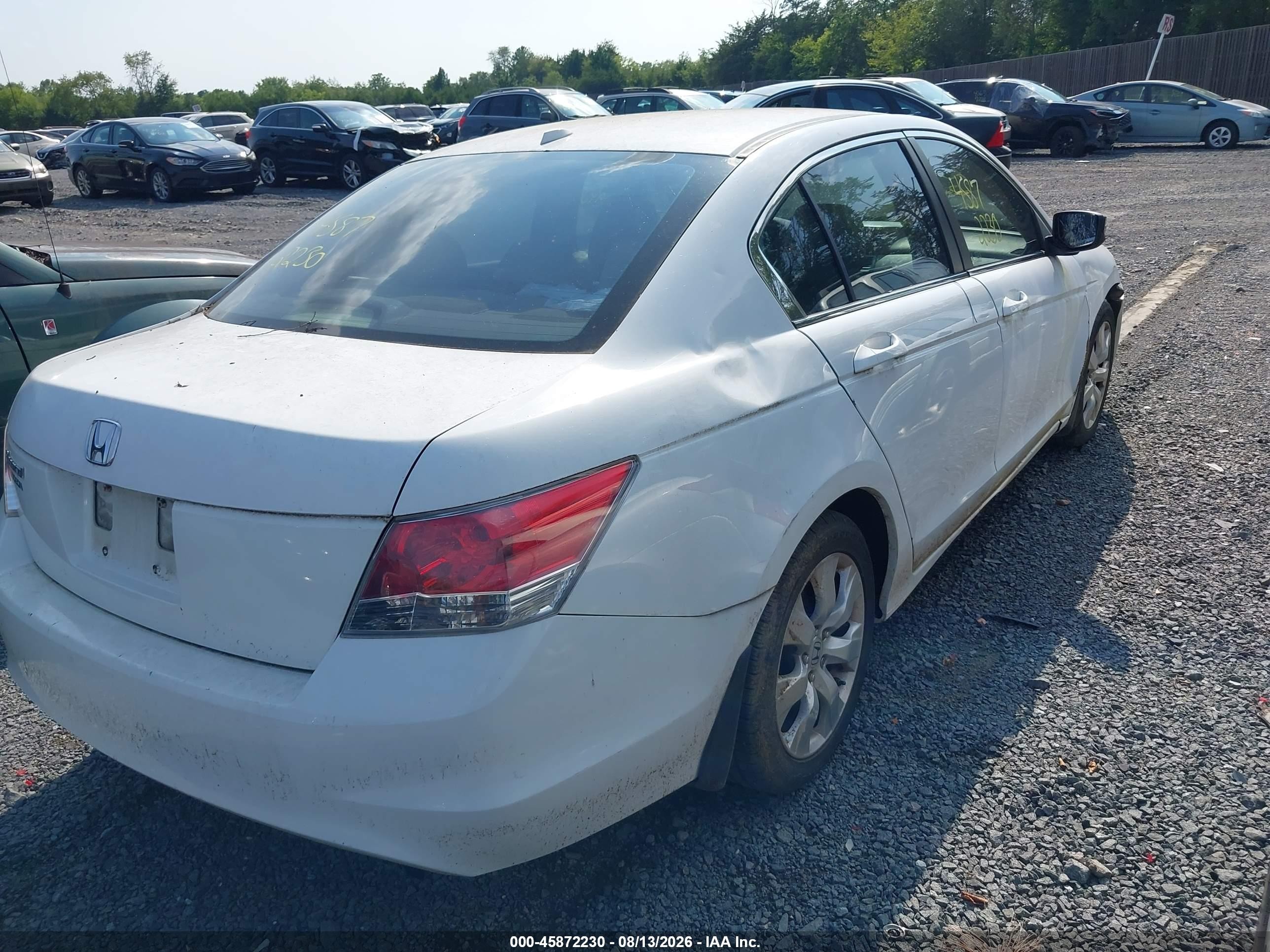 2008 Honda Accord 2.4 Ex-l White vin: 1HGCP26808A030270