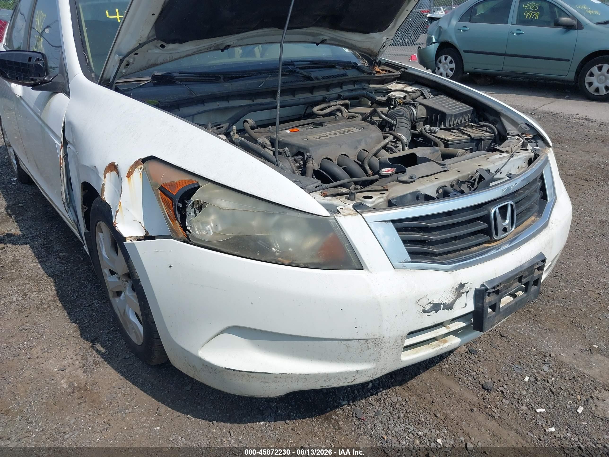 2008 Honda Accord 2.4 Ex-l White vin: 1HGCP26808A030270