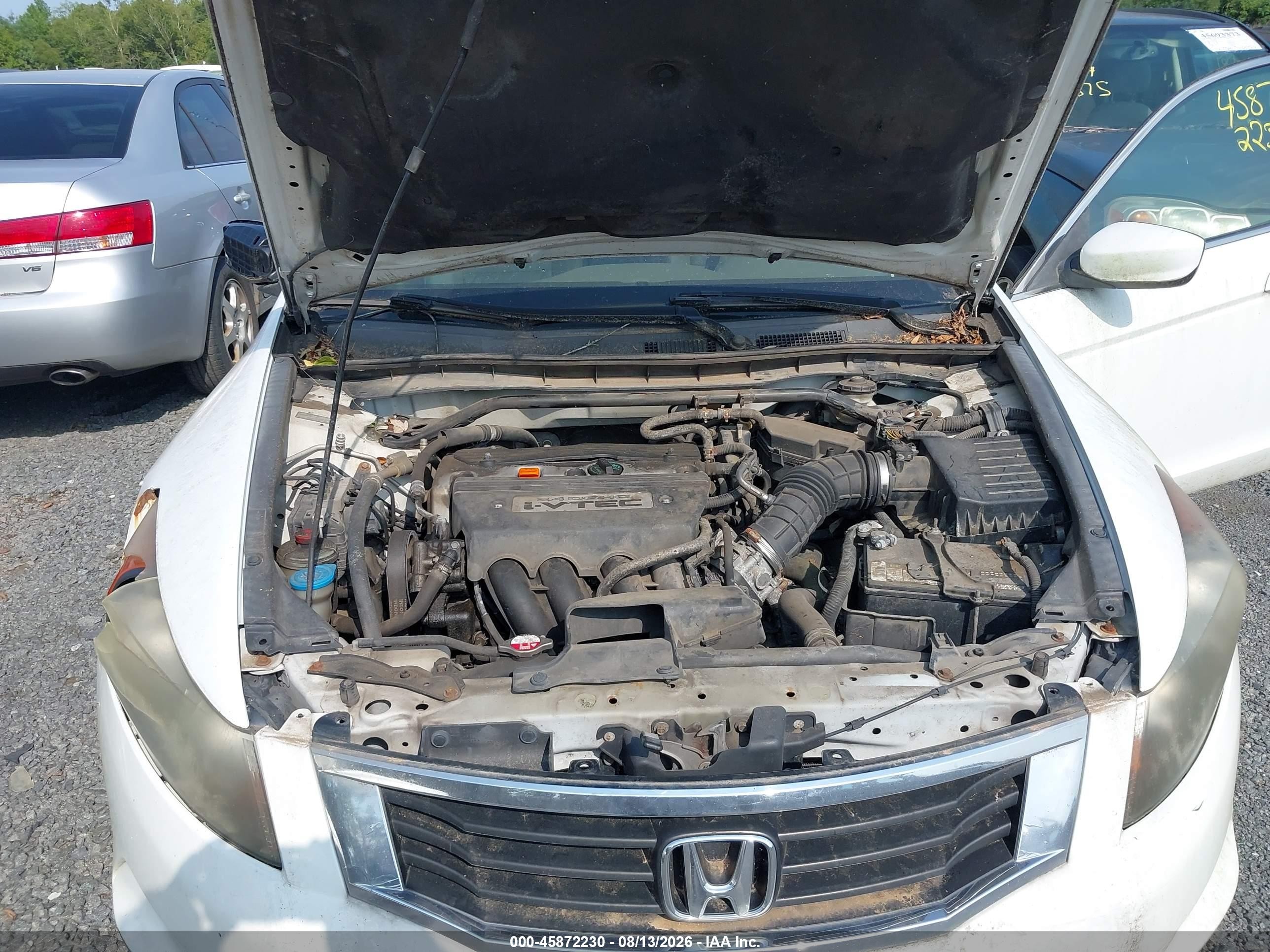 2008 Honda Accord 2.4 Ex-l White vin: 1HGCP26808A030270