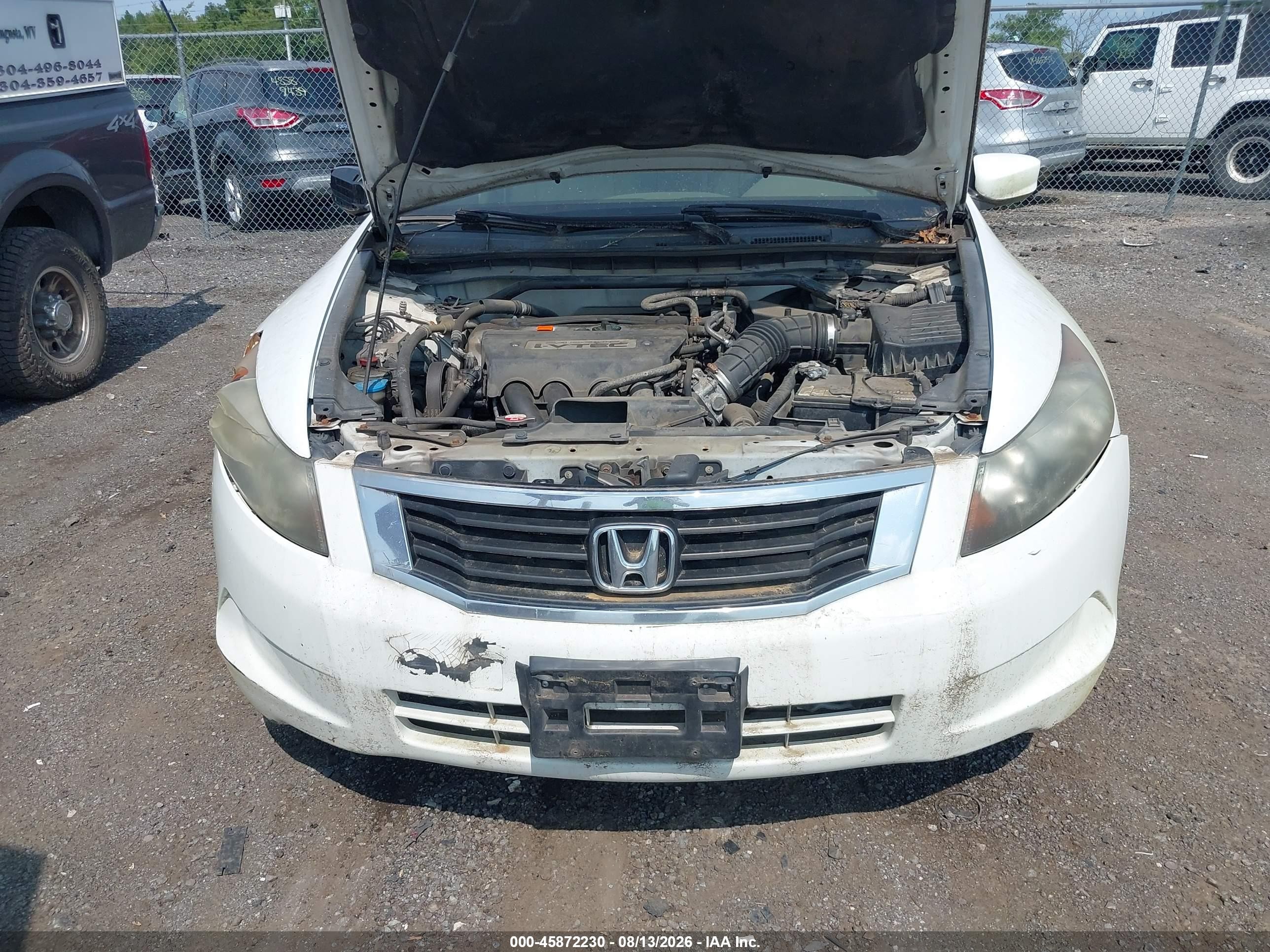 2008 Honda Accord 2.4 Ex-l White vin: 1HGCP26808A030270