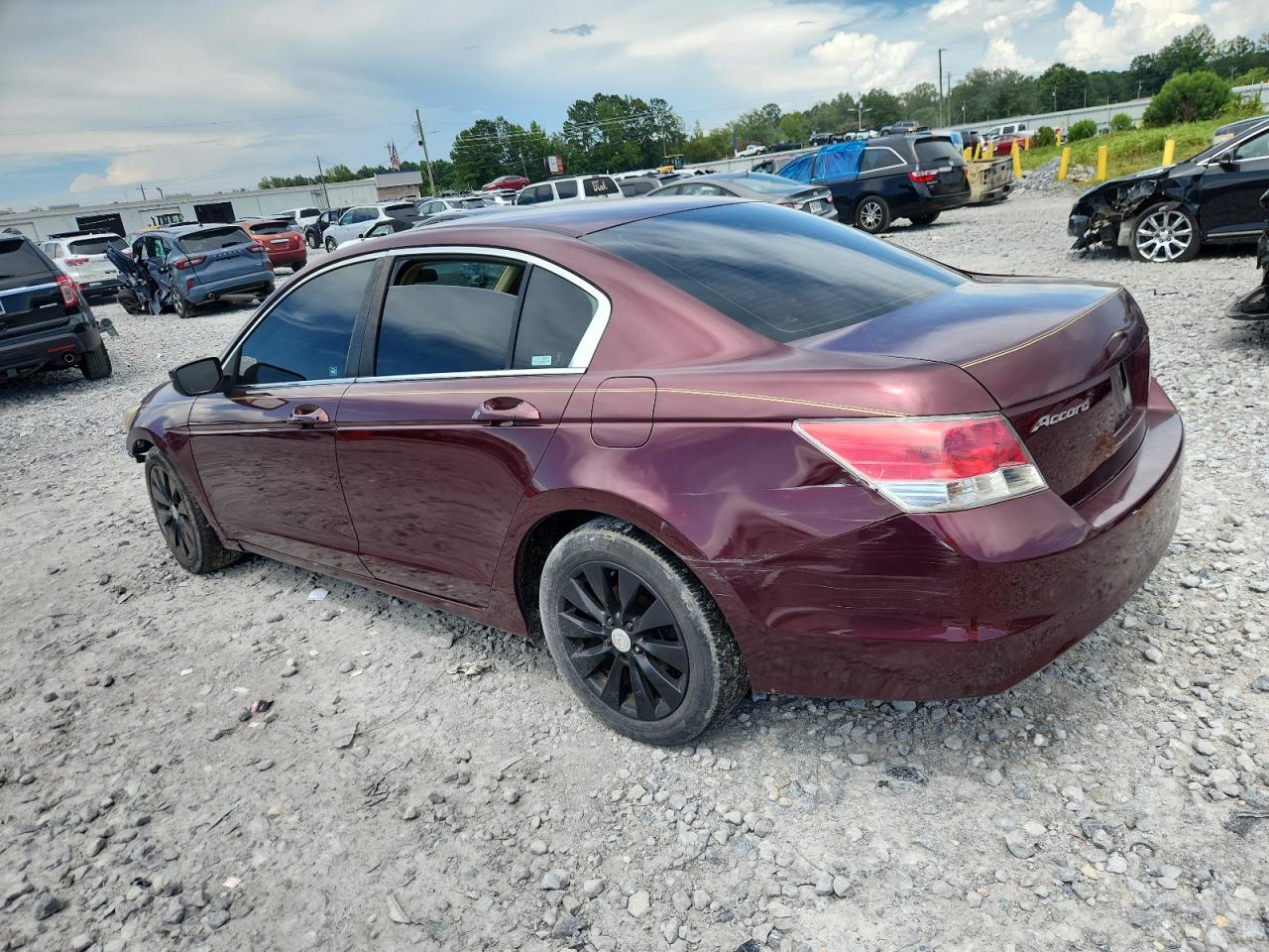2008 Honda Accord Exl Burgundy vin: 1HGCP26808A037574