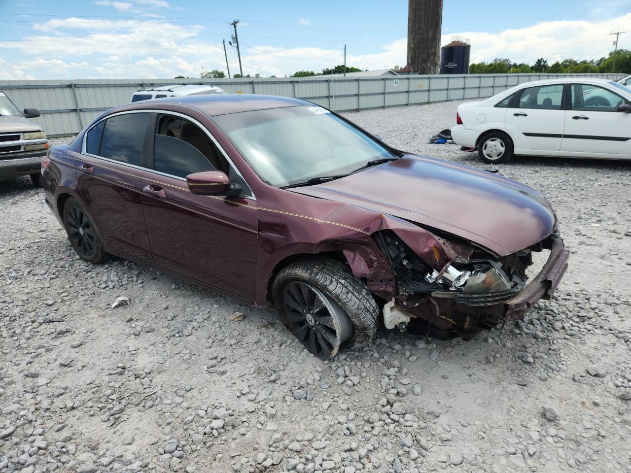 2008 Honda Accord Exl Burgundy vin: 1HGCP26808A037574