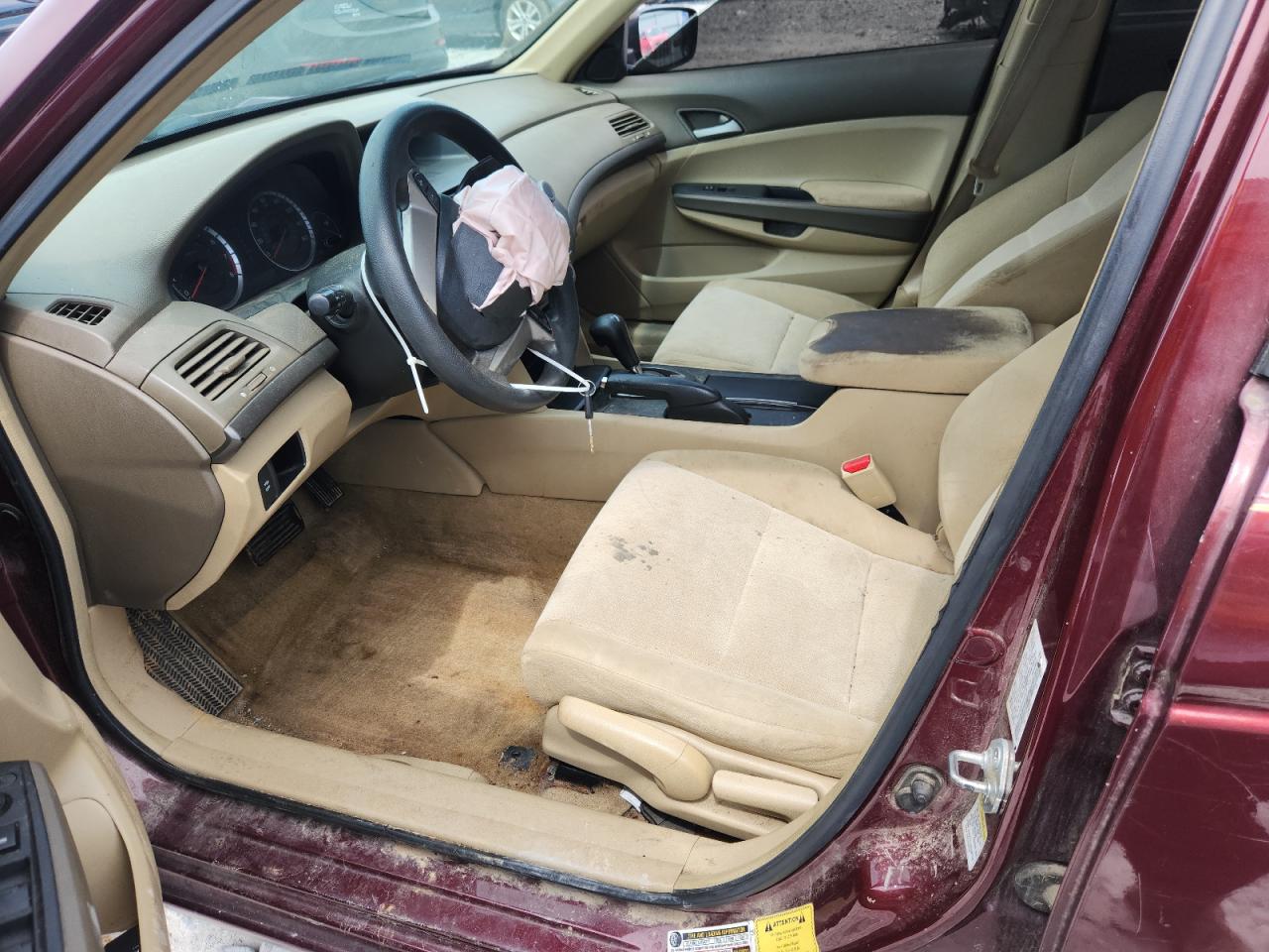2008 Honda Accord Exl Burgundy vin: 1HGCP26808A037574