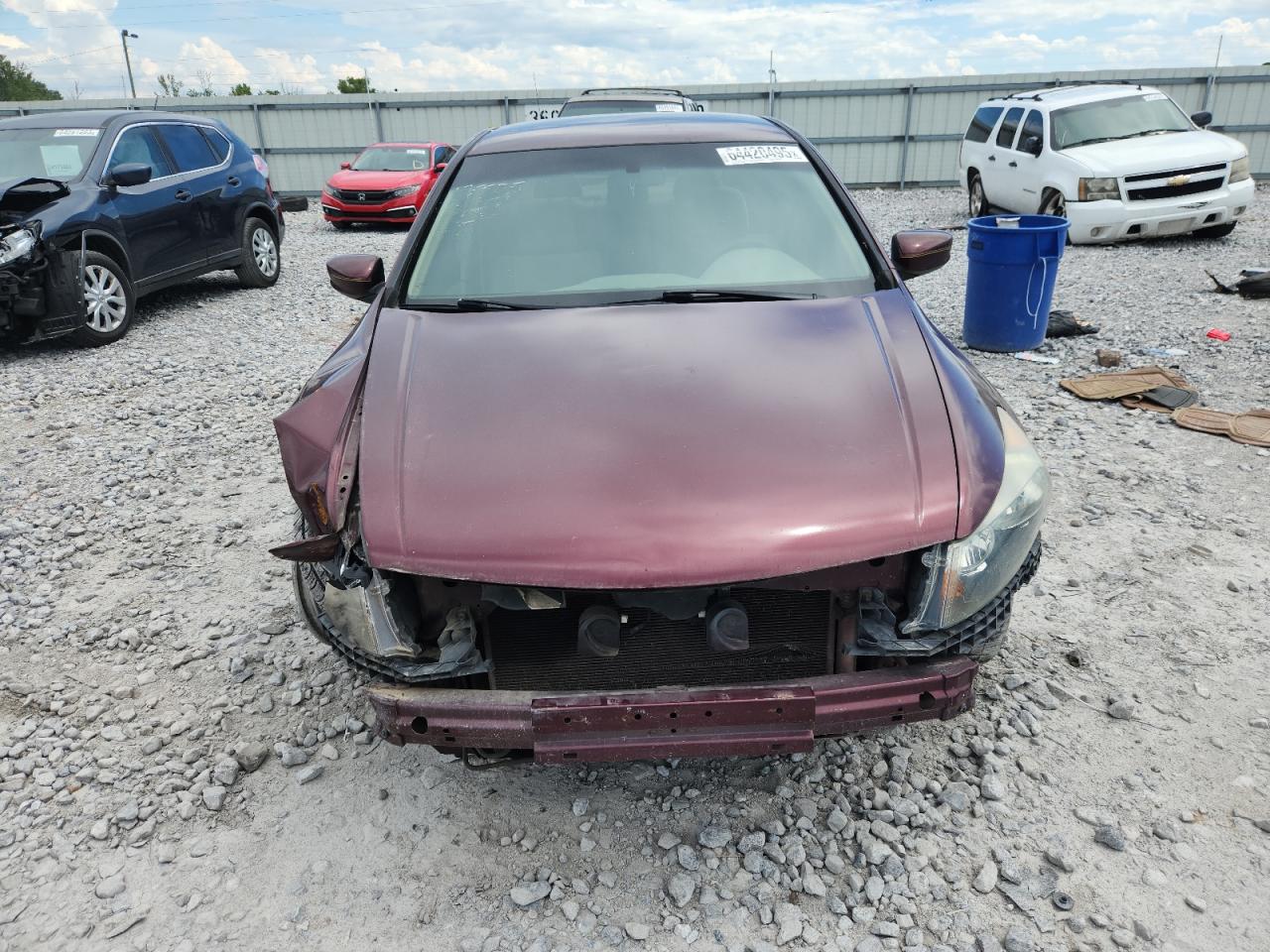 2008 Honda Accord Exl Burgundy vin: 1HGCP26808A037574