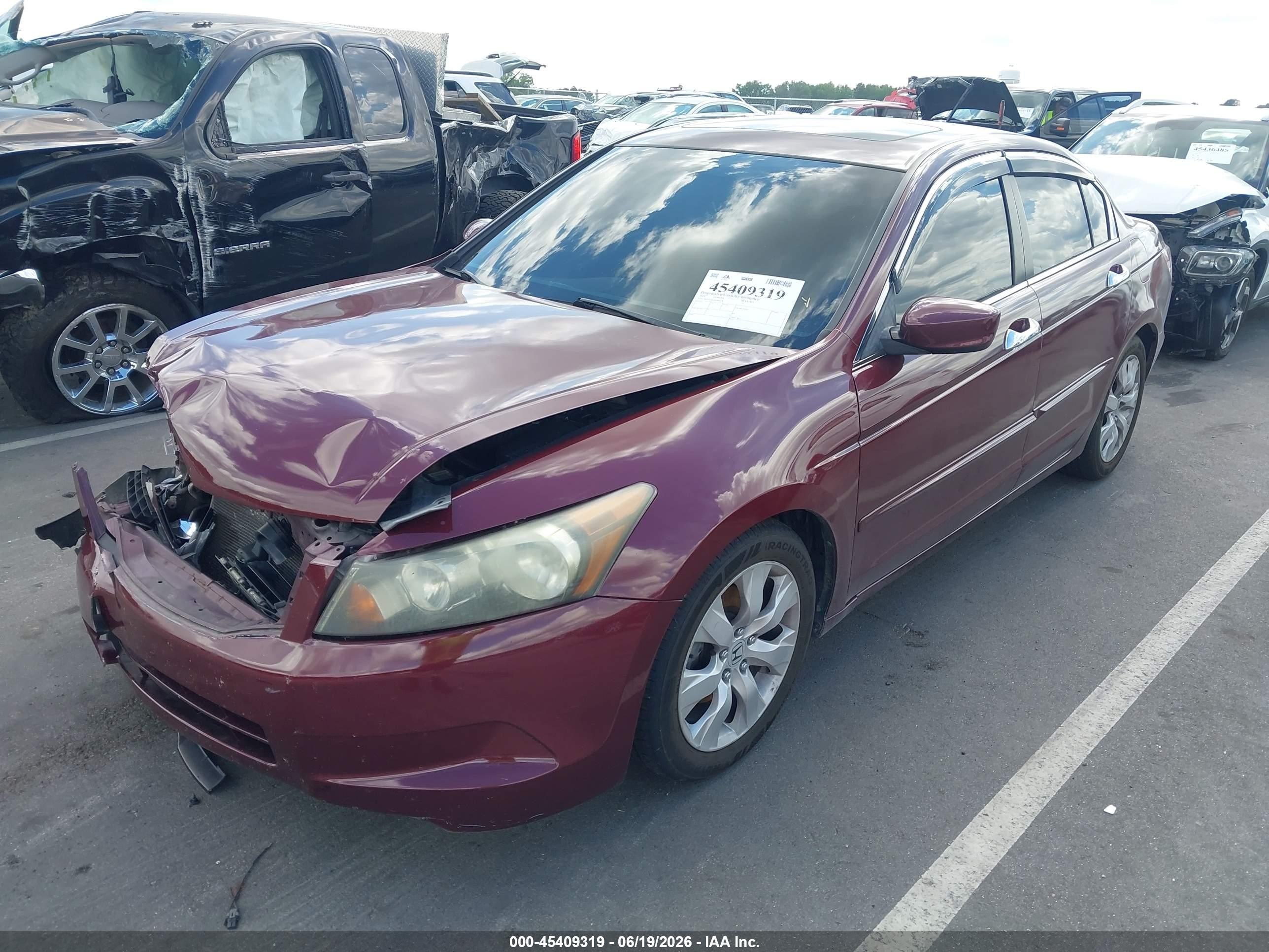 2008 Honda Accord 2.4 Ex-l Maroon vin: 1HGCP26808A064418