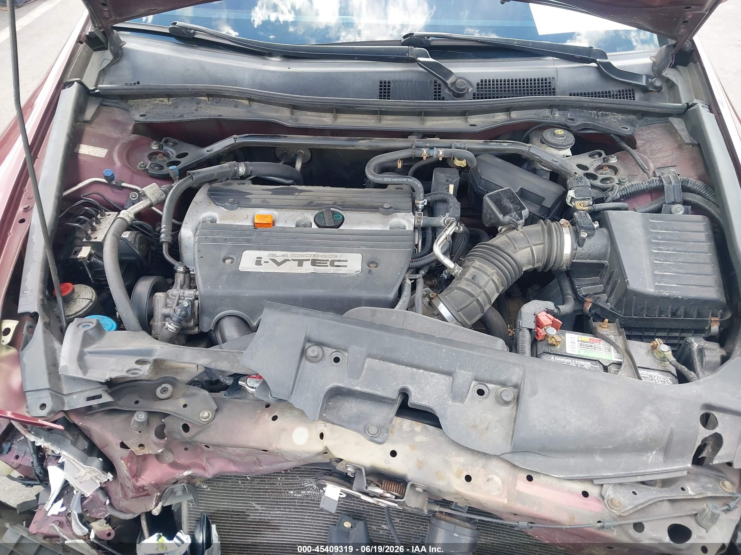 2008 Honda Accord 2.4 Ex-l Maroon vin: 1HGCP26808A064418