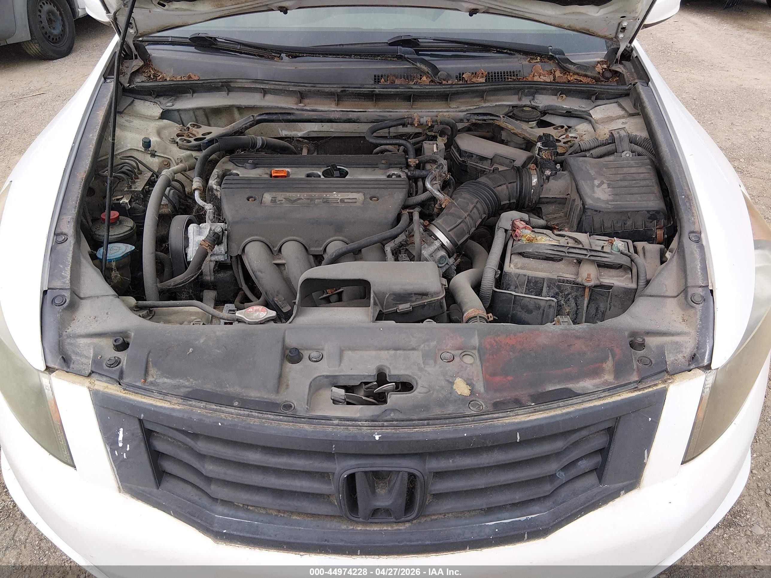 2008 Honda Accord 2.4 Ex-l White vin: 1HGCP26808A072776