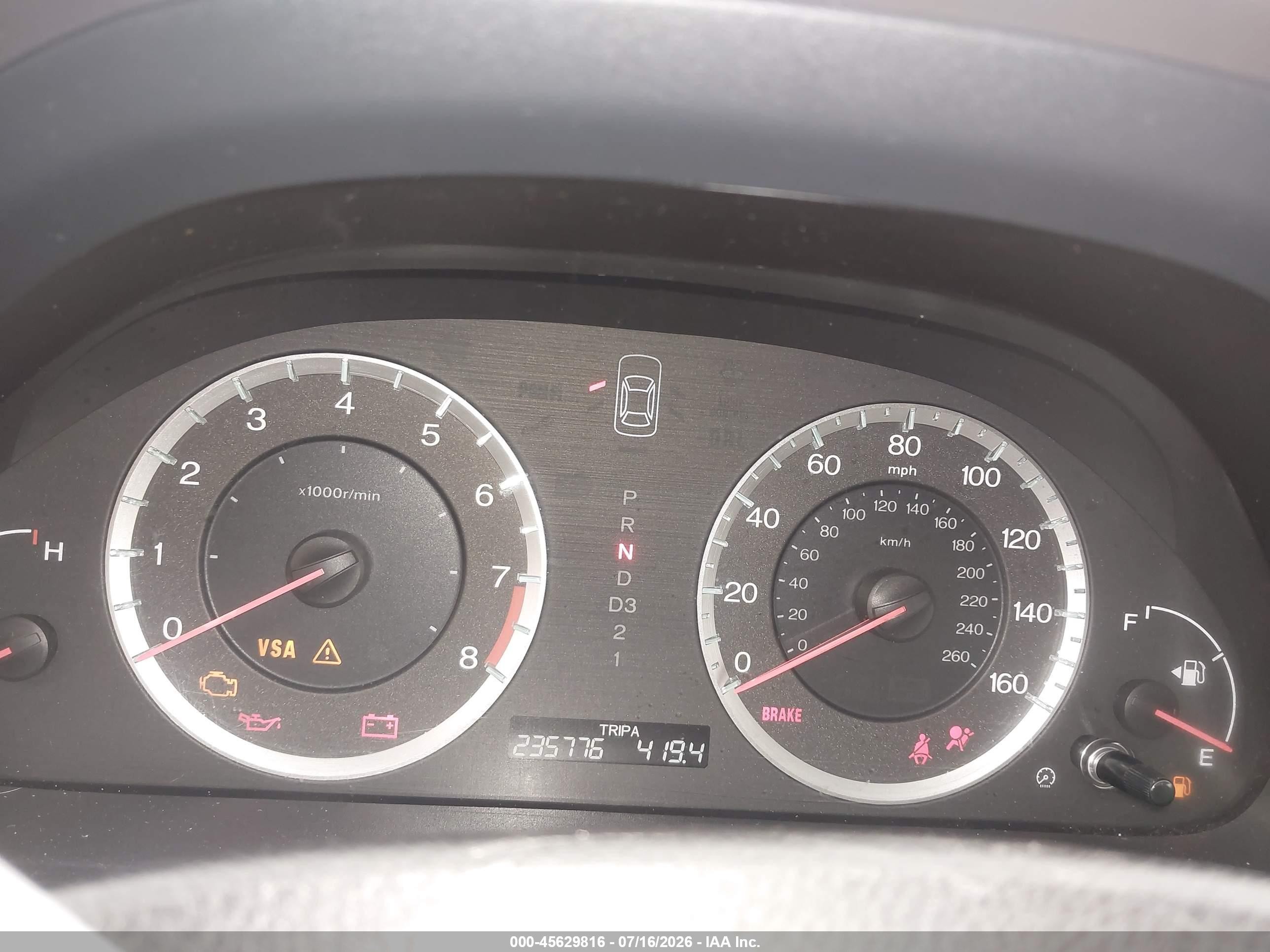 2008 Honda Accord 2.4 Ex-l Gray vin: 1HGCP26808A096592