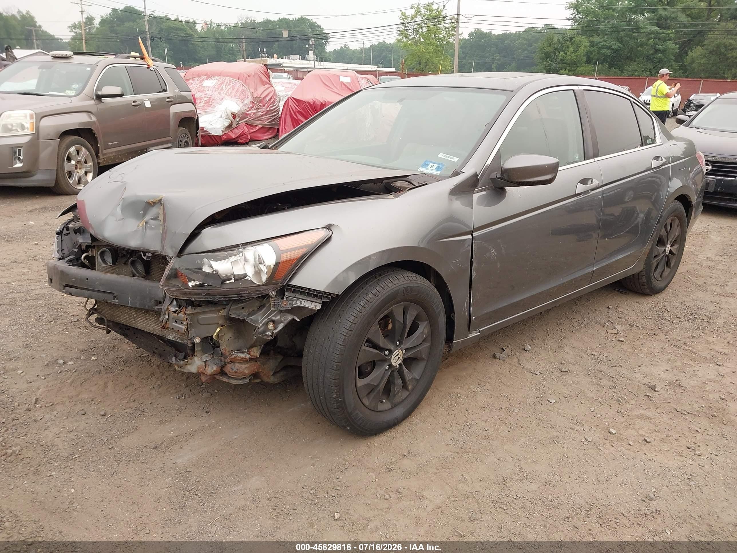 2008 Honda Accord 2.4 Ex-l Gray vin: 1HGCP26808A096592