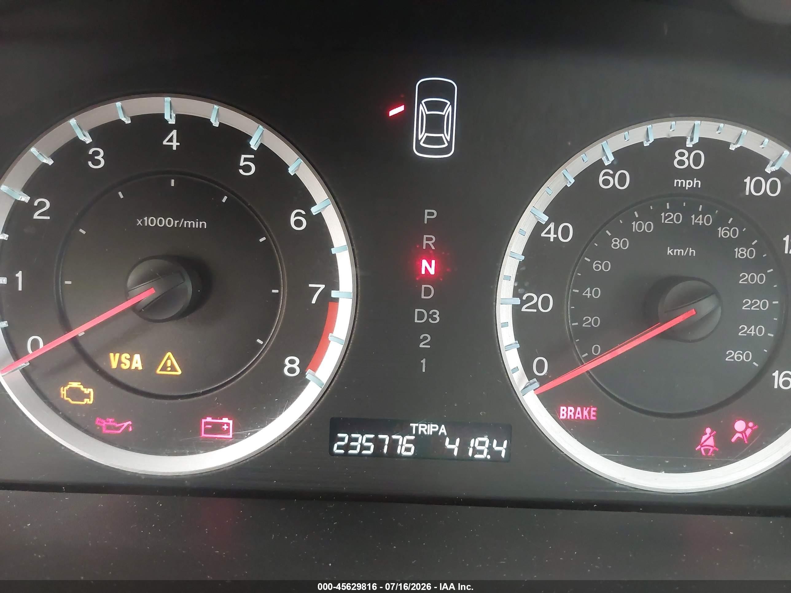 2008 Honda Accord 2.4 Ex-l Gray vin: 1HGCP26808A096592