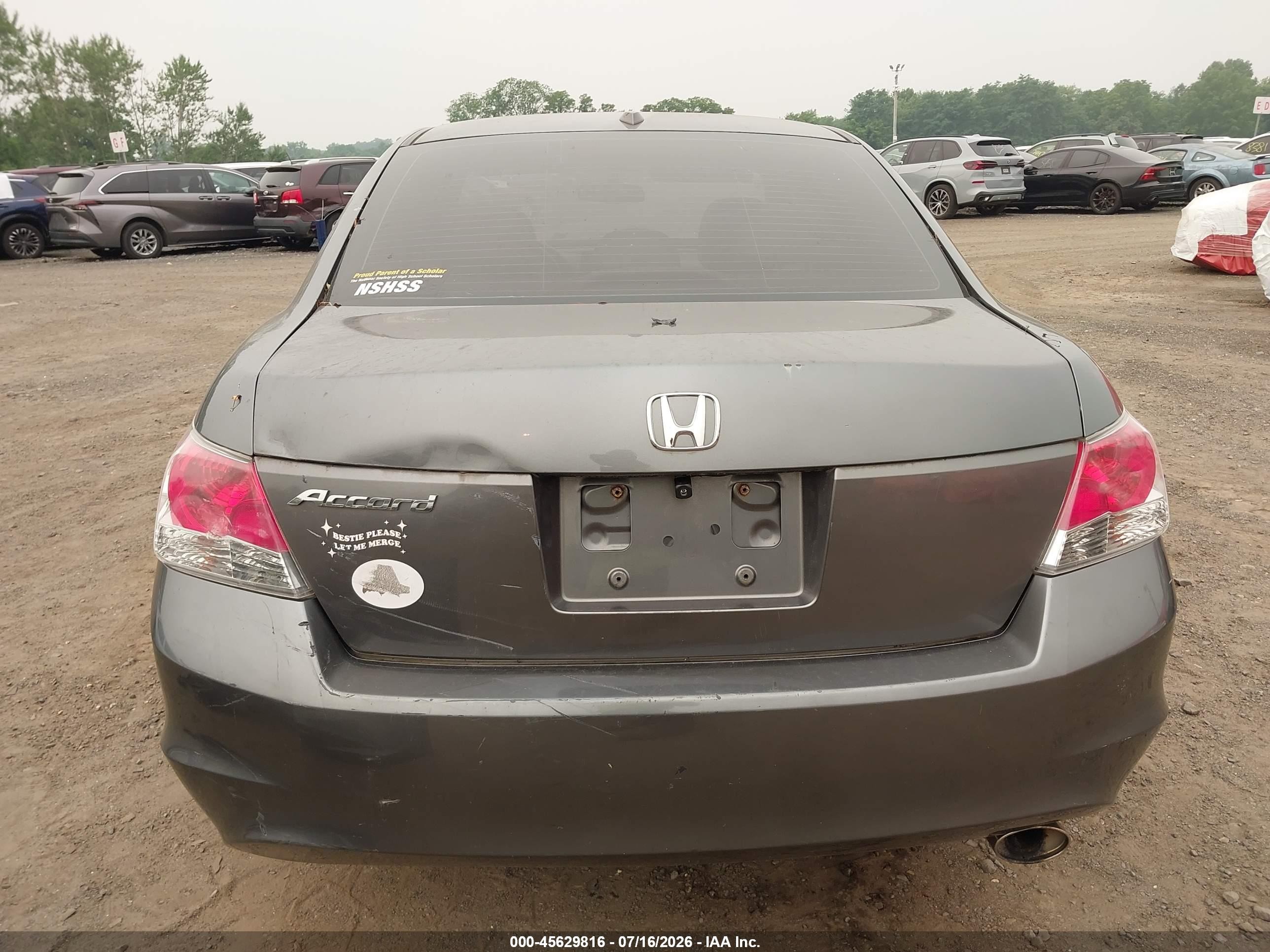 2008 Honda Accord 2.4 Ex-l Gray vin: 1HGCP26808A096592