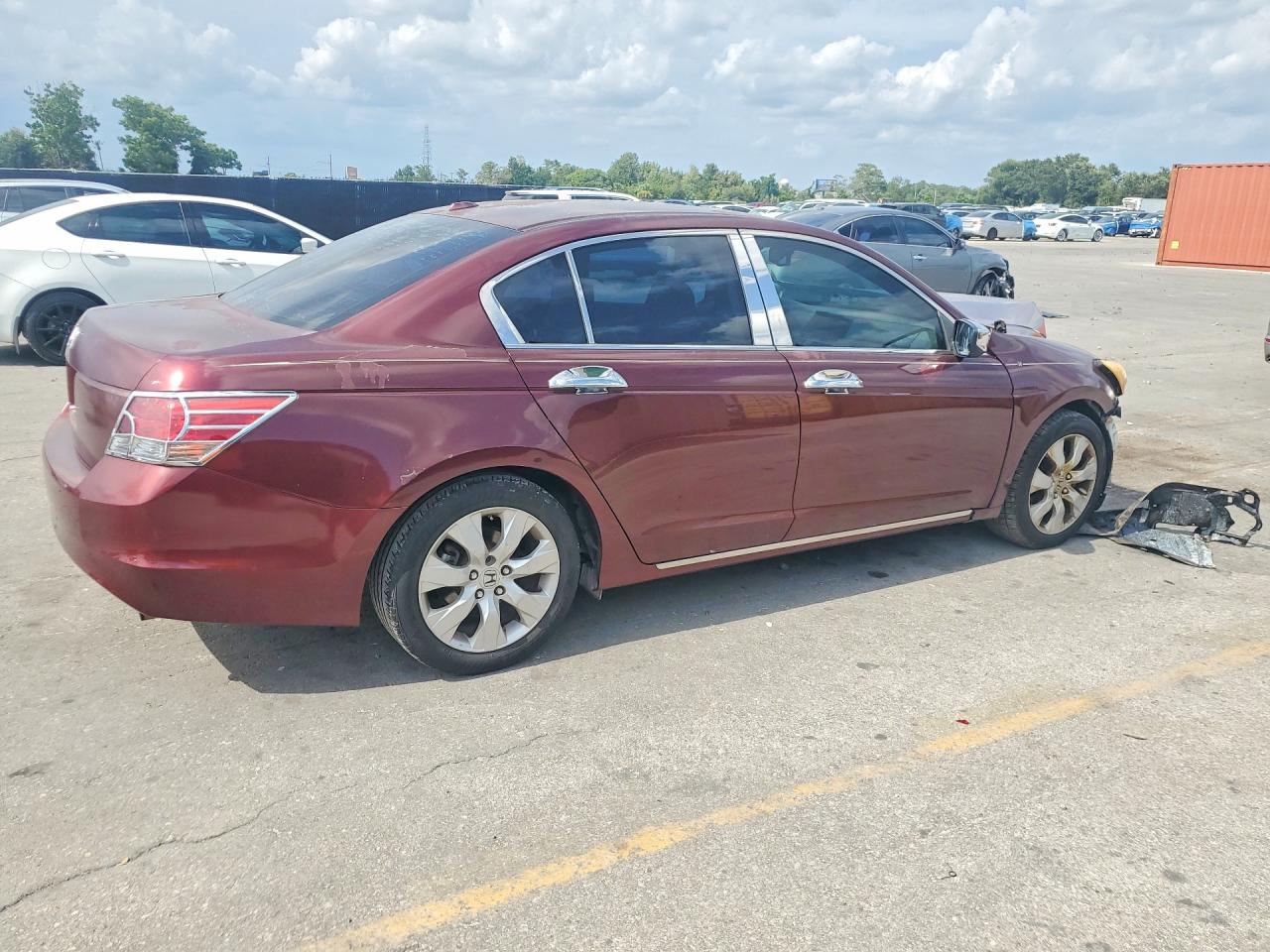2008 Honda Accord Exl Бордовый vin: 1HGCP26808A103556