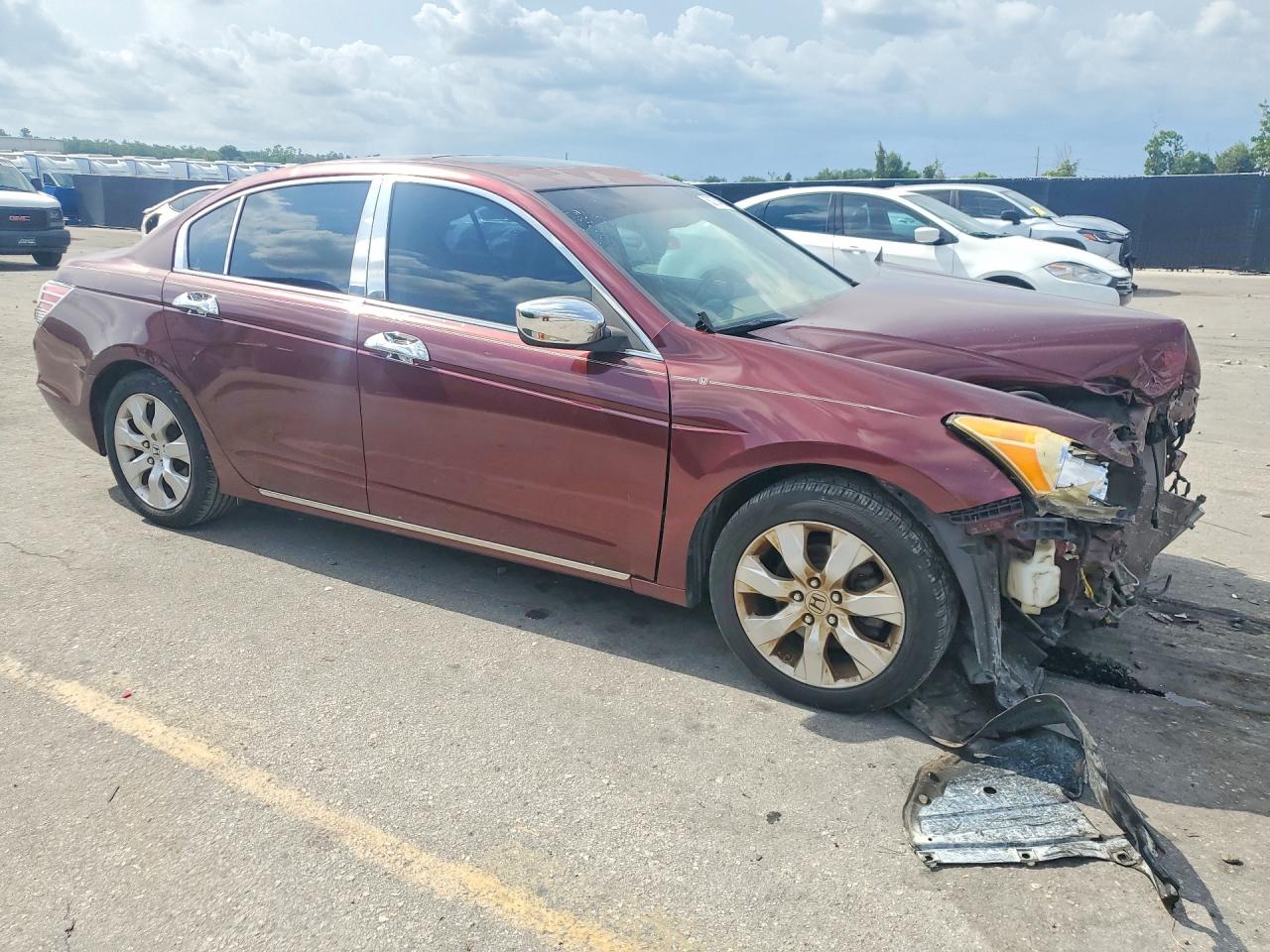 2008 Honda Accord Exl Бордовый vin: 1HGCP26808A103556