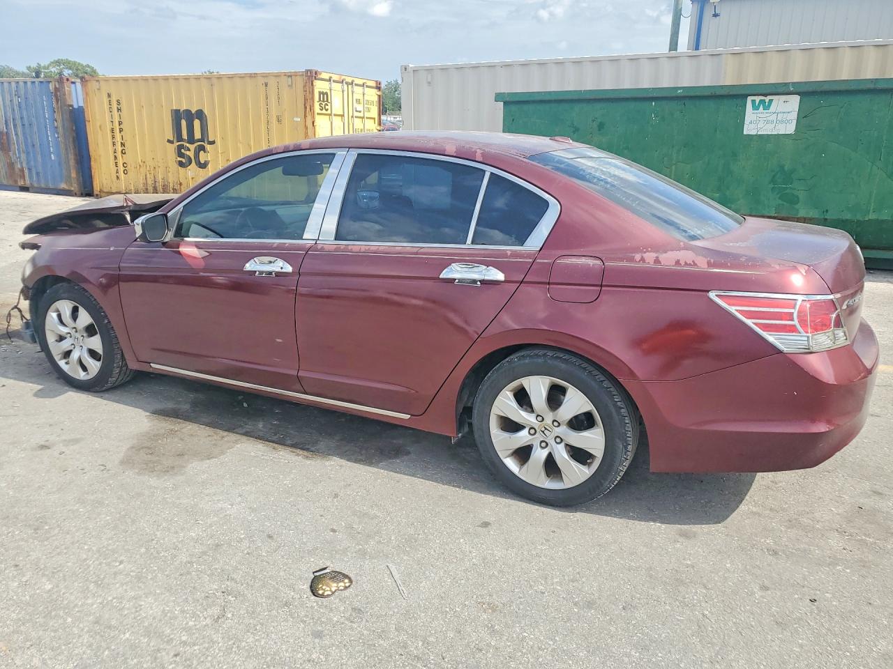 2008 Honda Accord Exl Бордовый vin: 1HGCP26808A103556