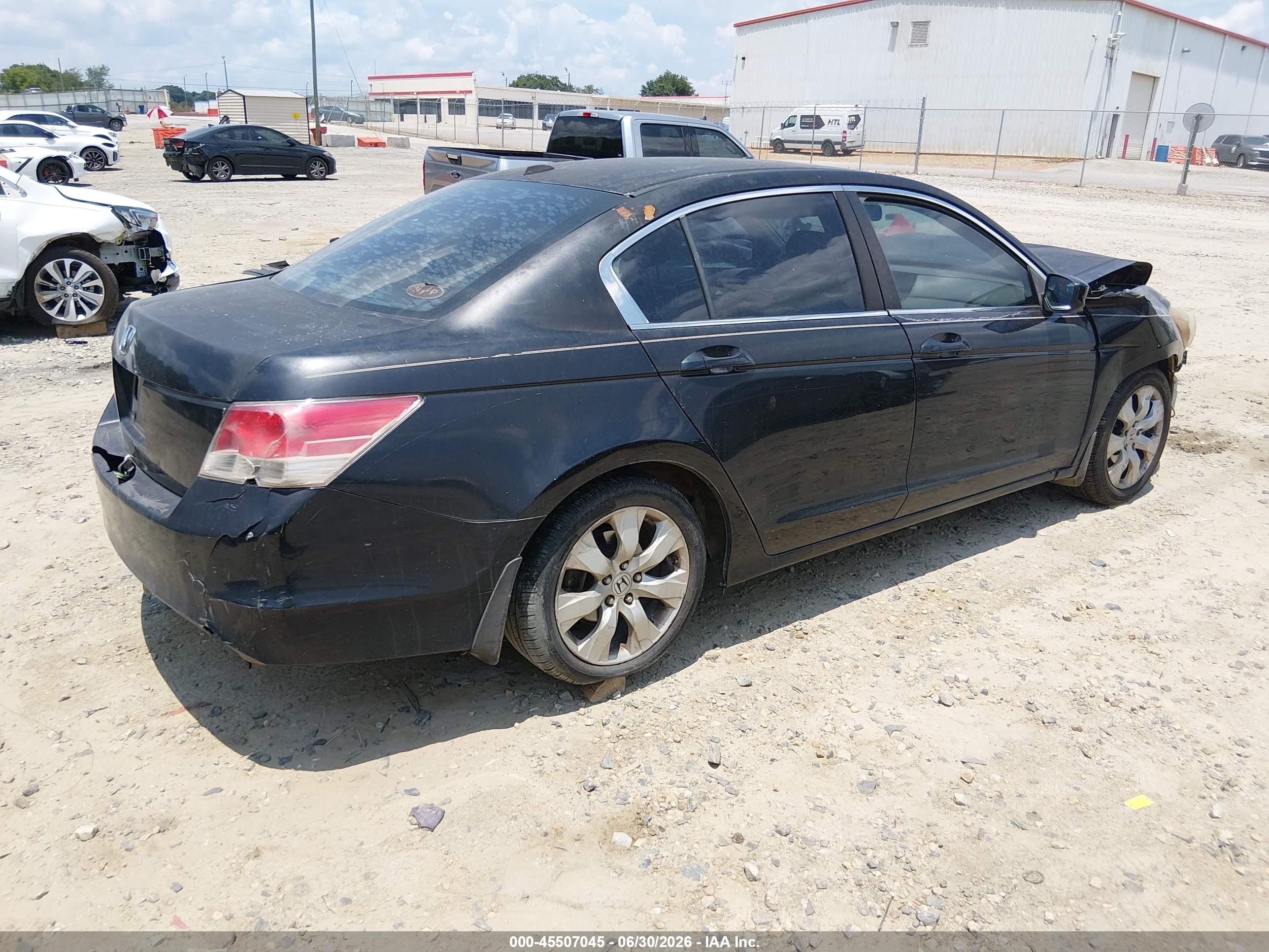 2008 Honda Accord 2.4 Ex-l Black vin: 1HGCP26808A107588
