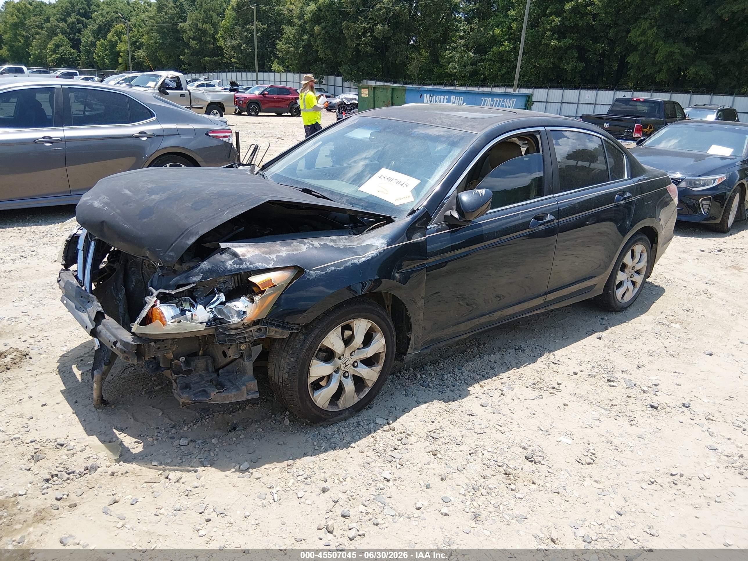 2008 Honda Accord 2.4 Ex-l Black vin: 1HGCP26808A107588