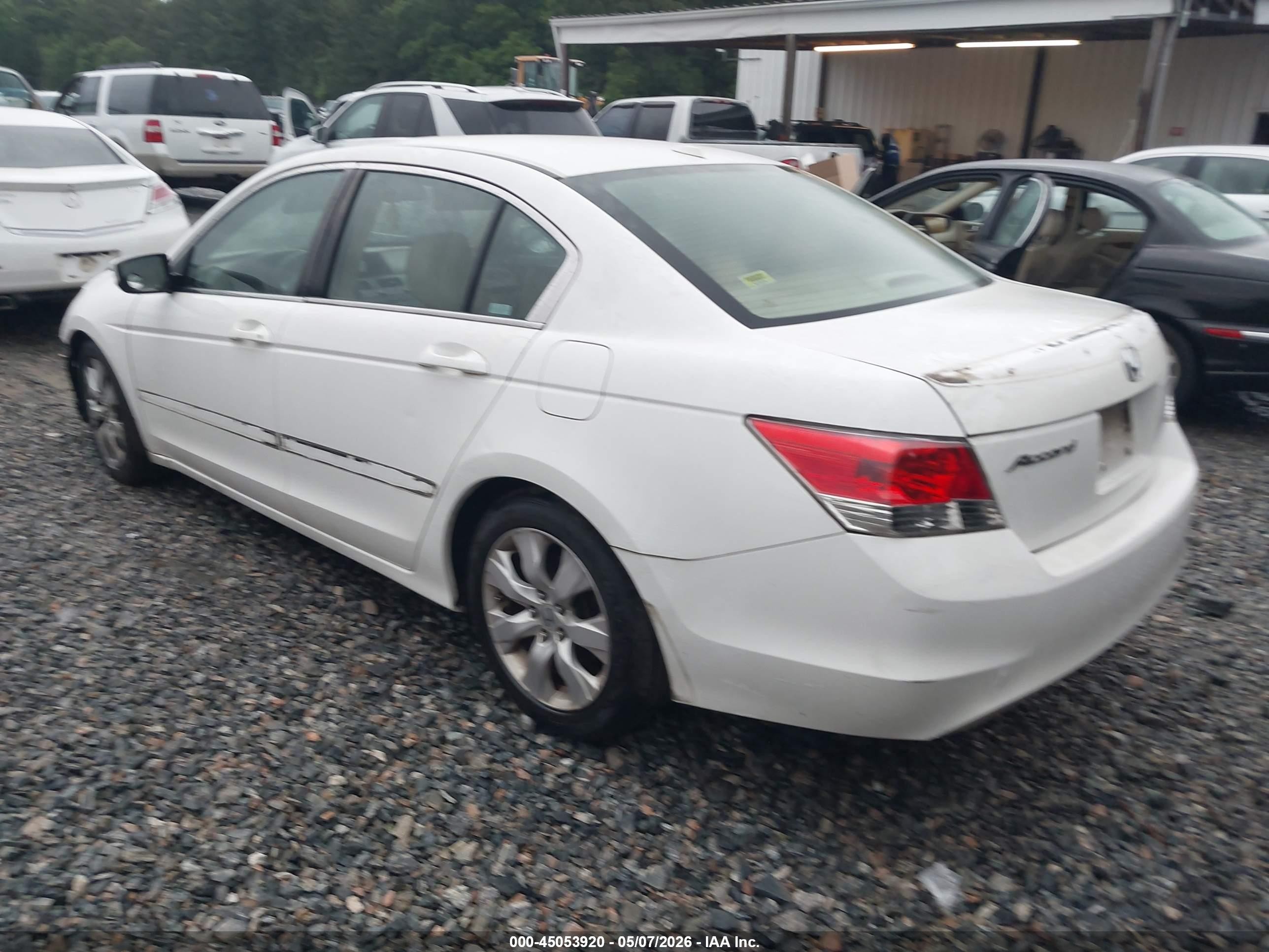 2008 Honda Accord 2.4 Ex-l White vin: 1HGCP26808A149601