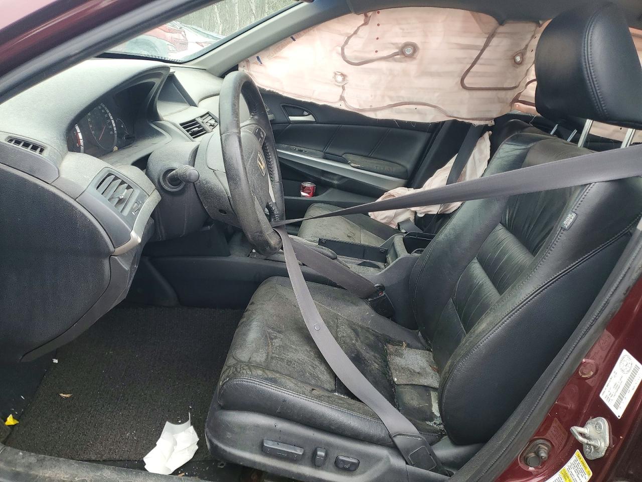 2008 Honda Accord Exl Burgundy vin: 1HGCP26808A812181