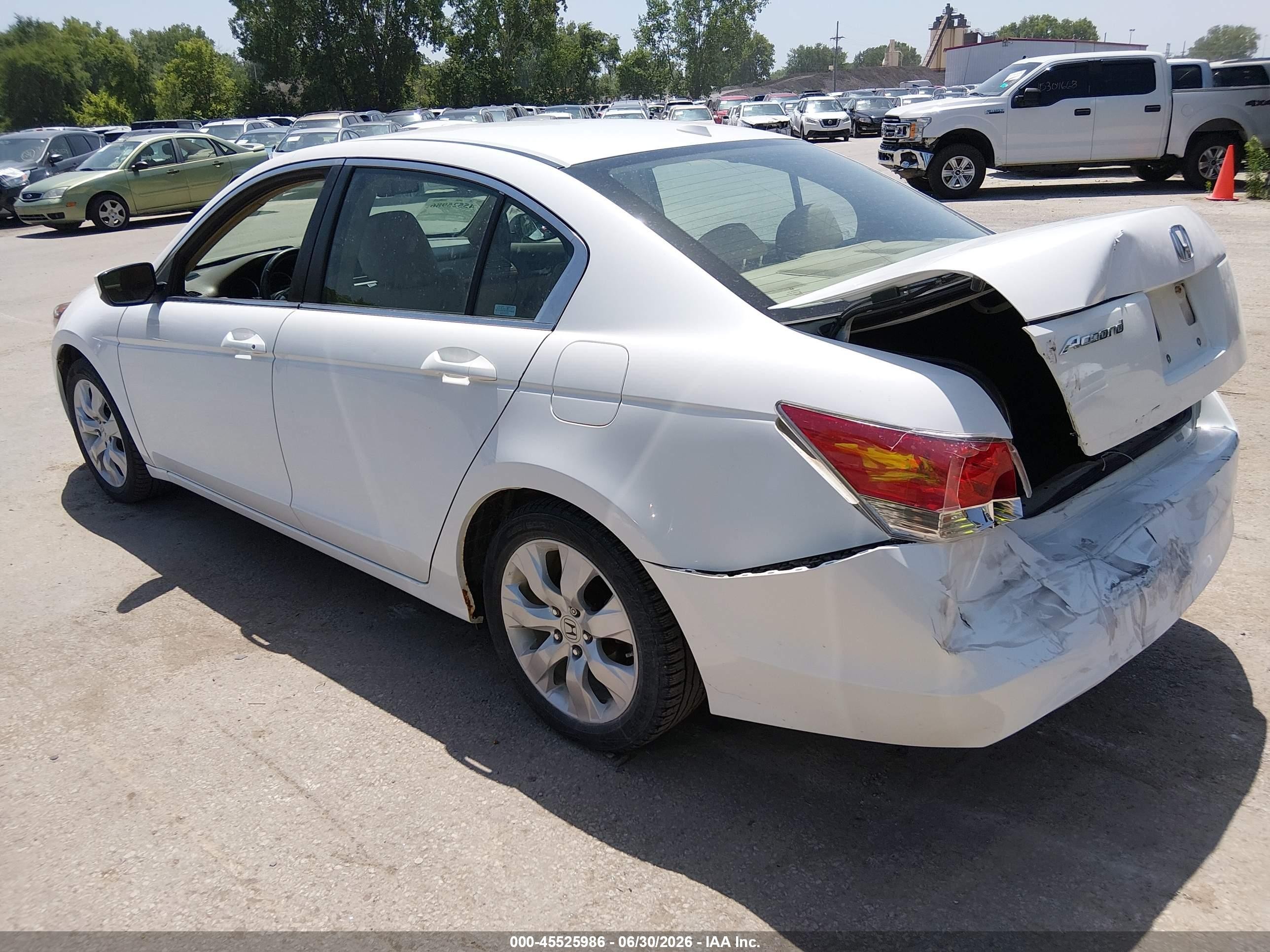 2009 Honda Accord 2.4 Ex-l White vin: 1HGCP26809A035681