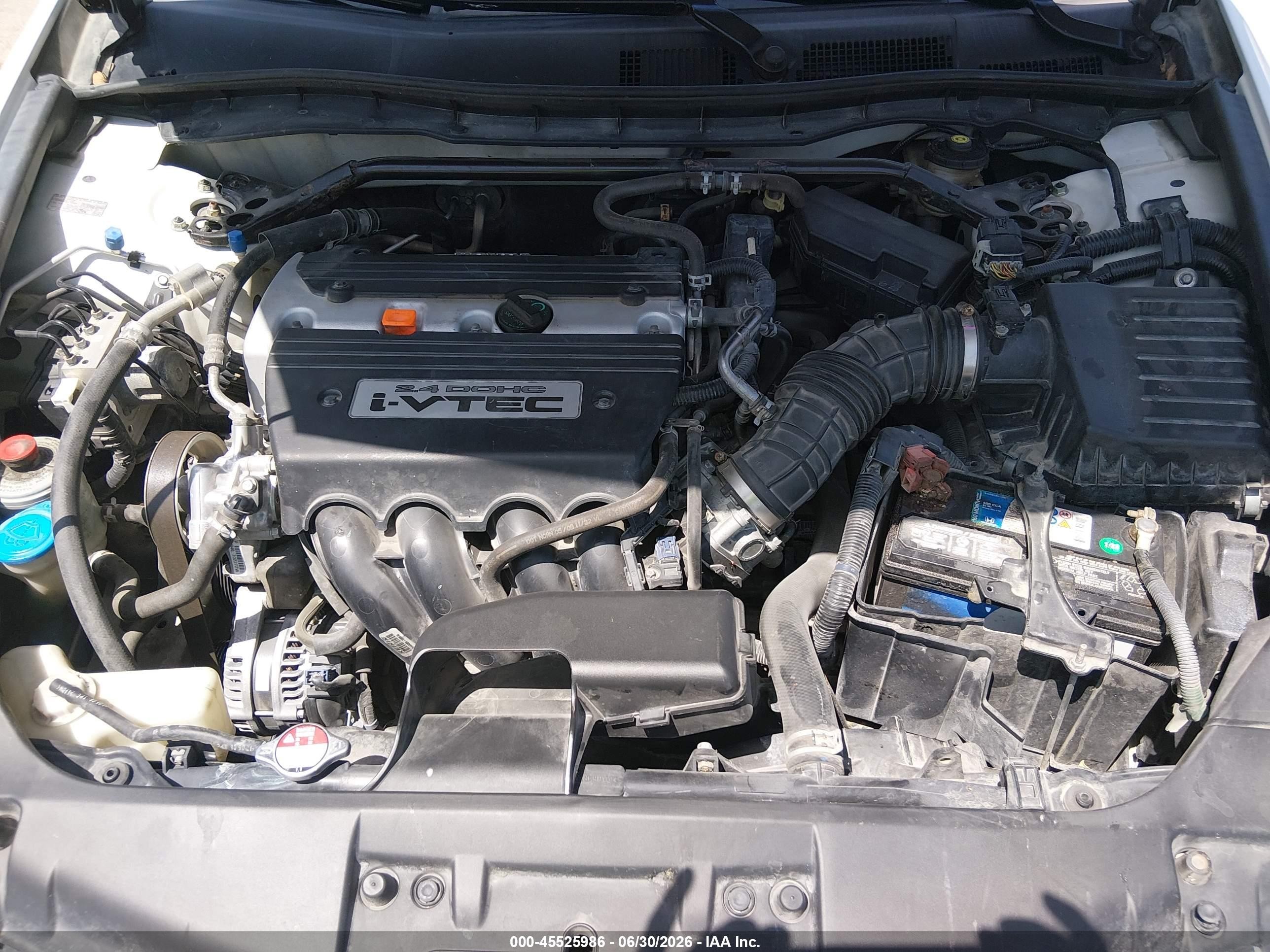 2009 Honda Accord 2.4 Ex-l White vin: 1HGCP26809A035681
