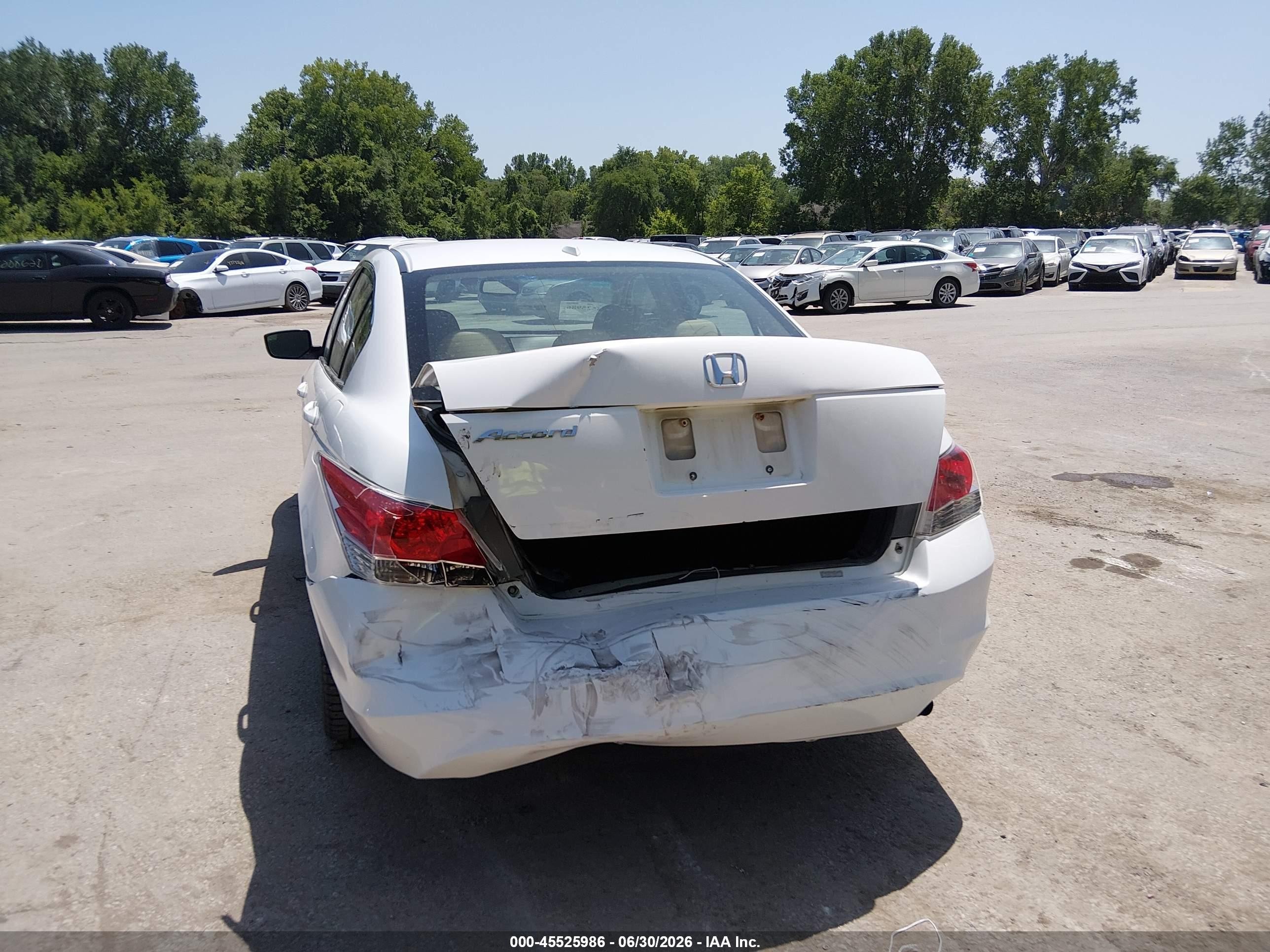 2009 Honda Accord 2.4 Ex-l White vin: 1HGCP26809A035681