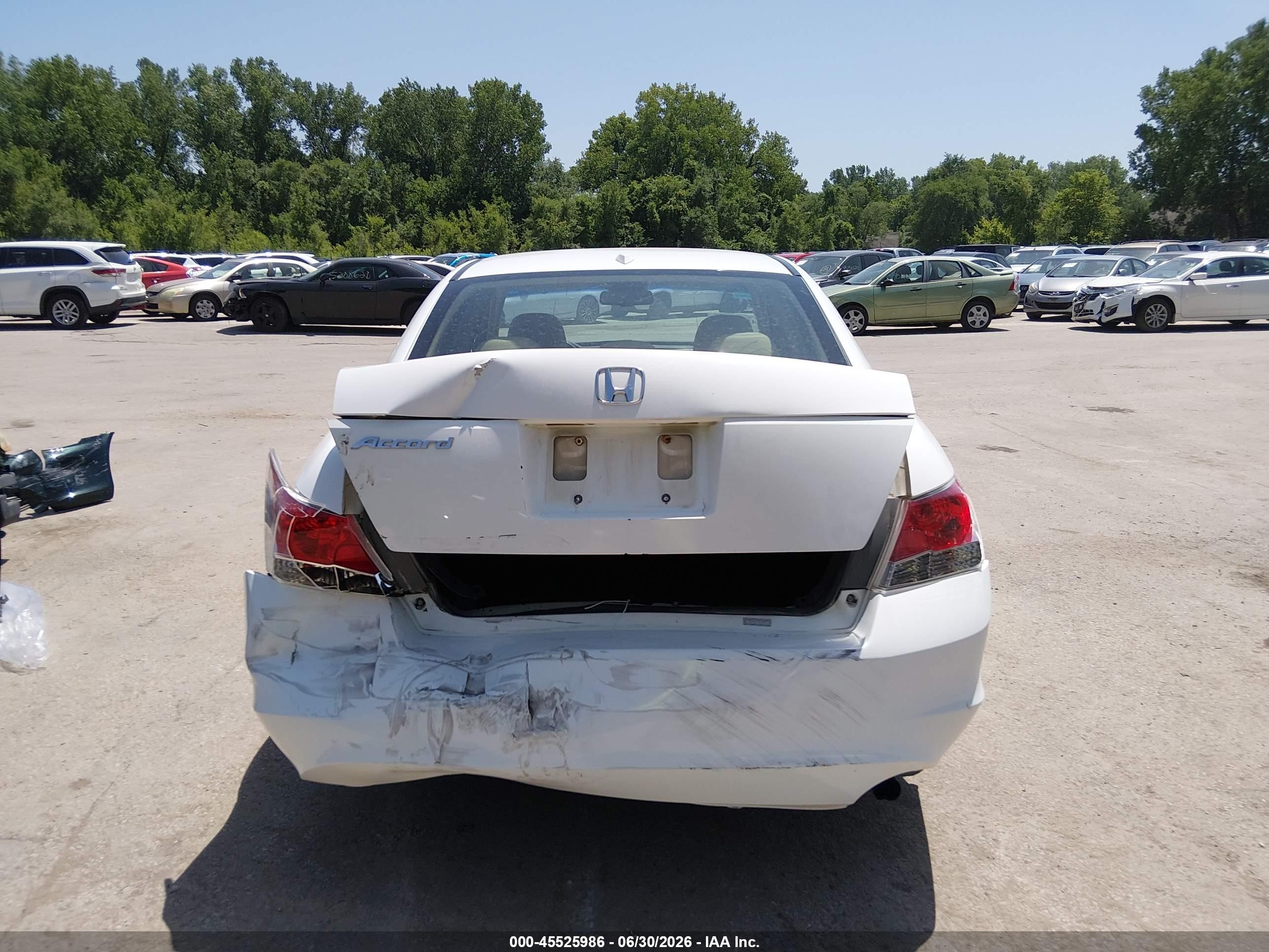 2009 Honda Accord 2.4 Ex-l White vin: 1HGCP26809A035681