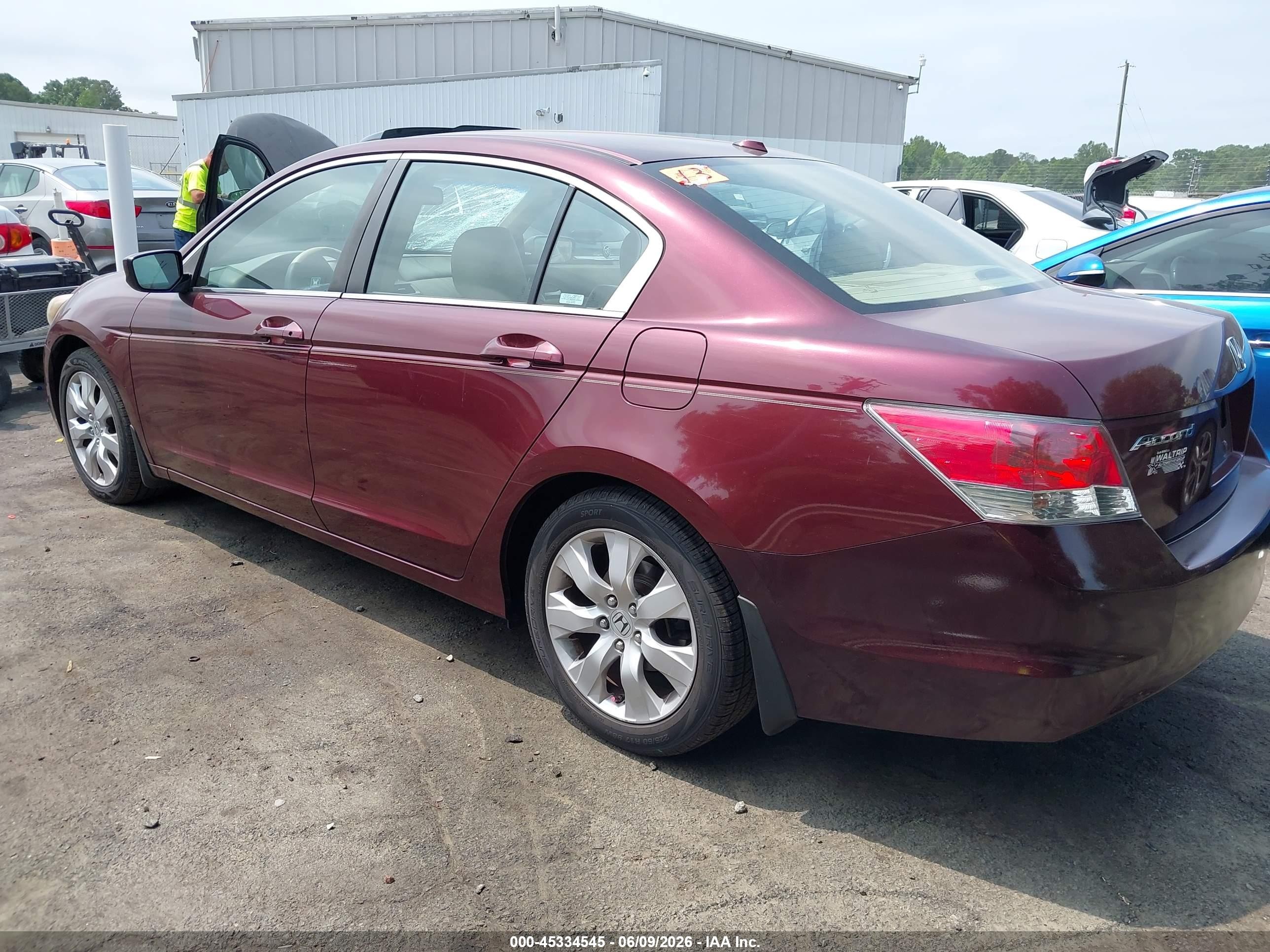 2009 Honda Accord 2.4 Ex-l Burgundy vin: 1HGCP26809A083522